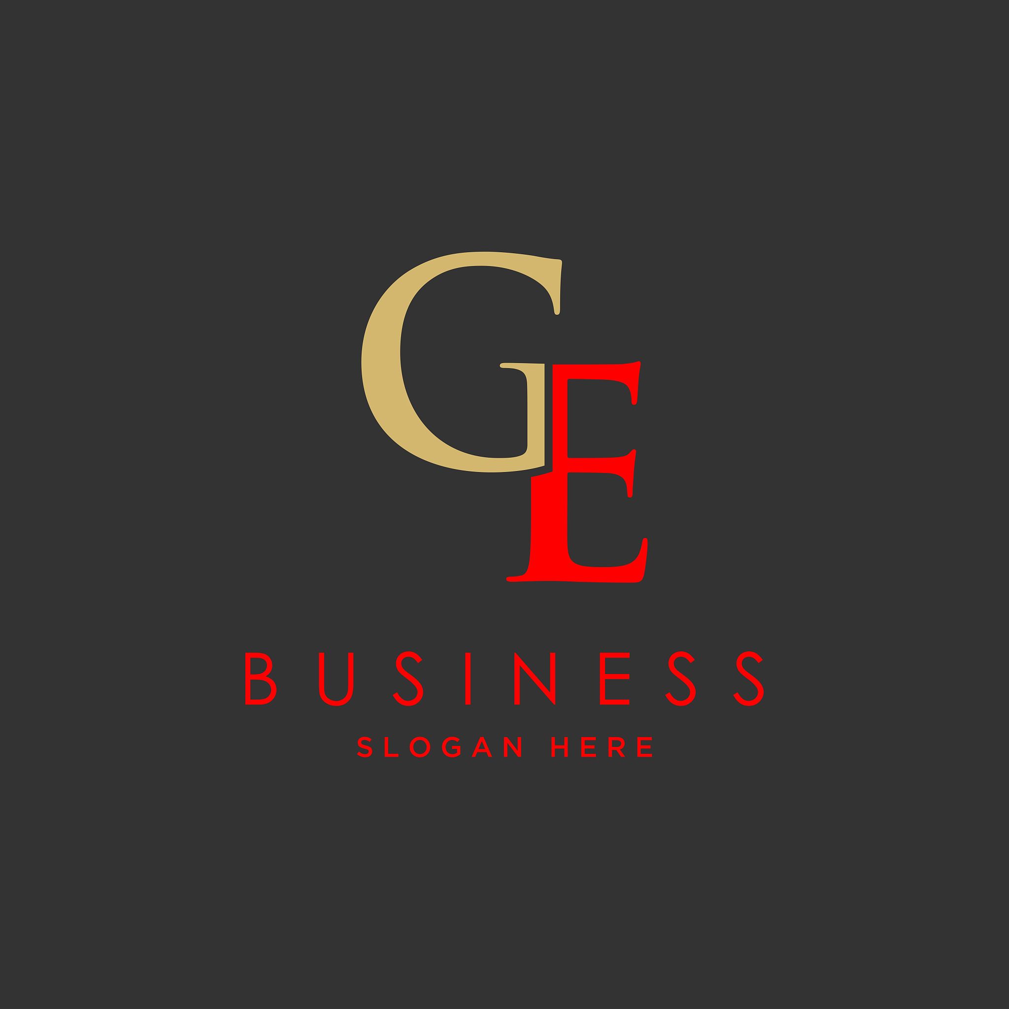unique perfect modern stylish attractive geometric "ge" initial 