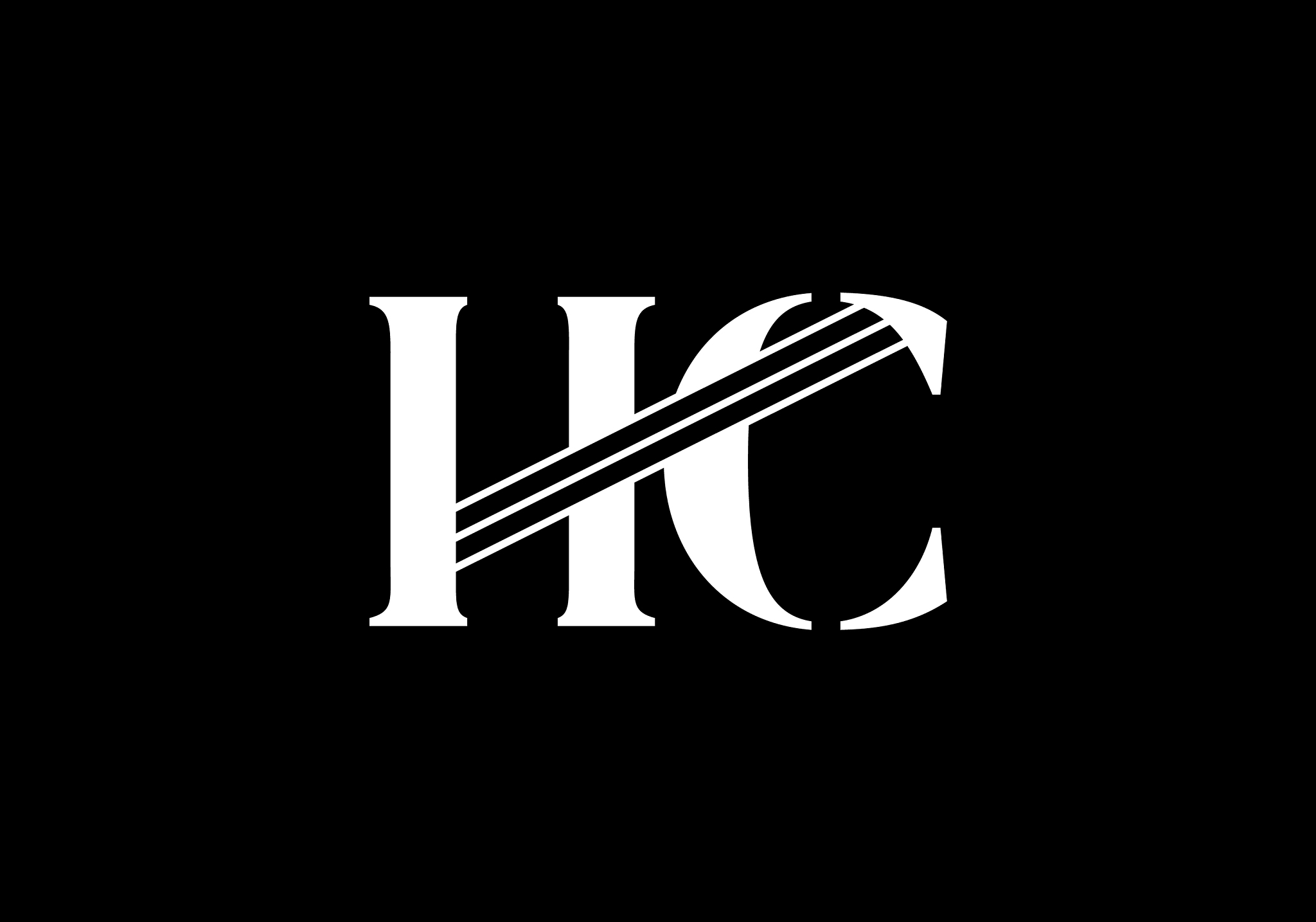 initial monogram letter h c logo design template