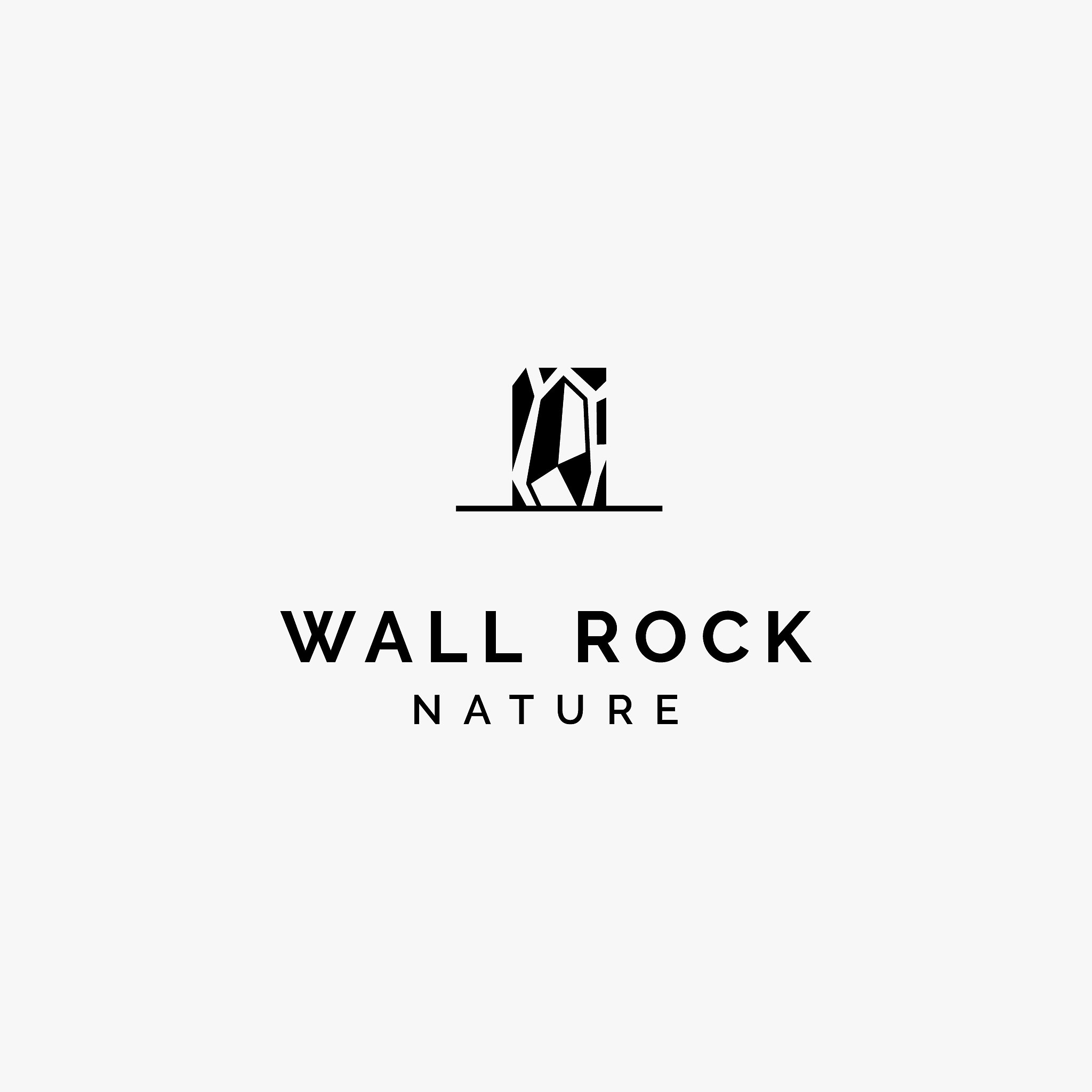 simple and luxury rock or stone wall symbol design inspiration