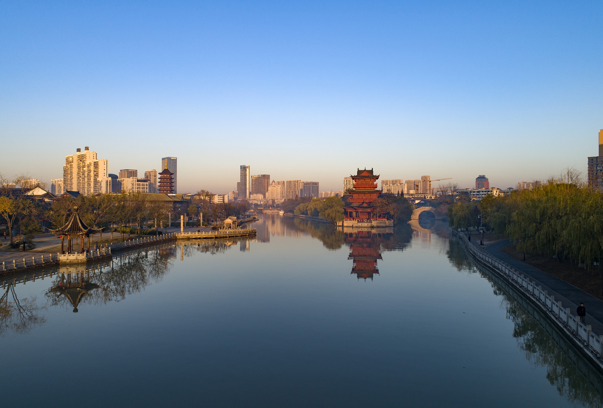 中国江苏省淮安市里运河清江浦风光