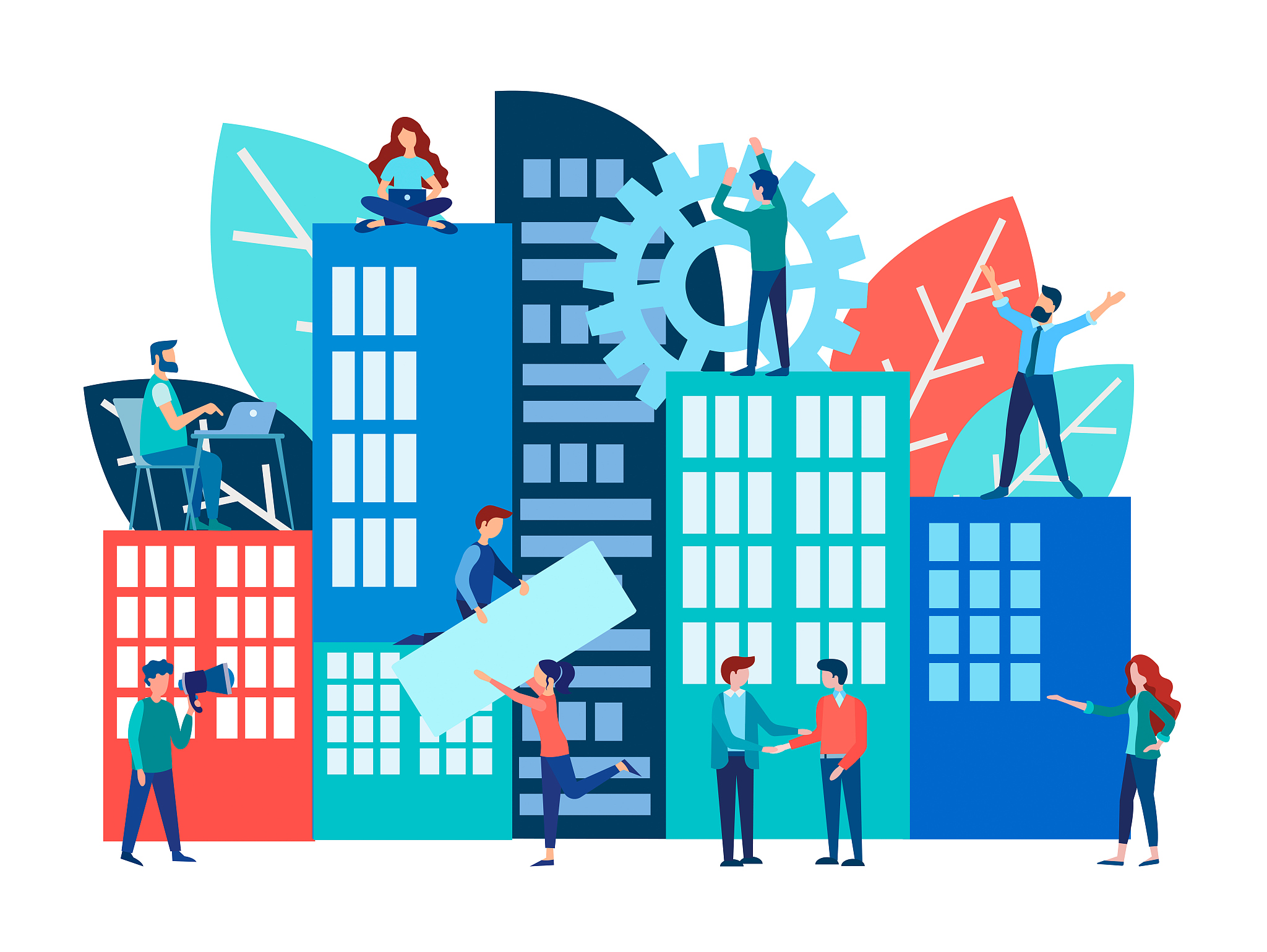 real estate agency concept vector illustration.