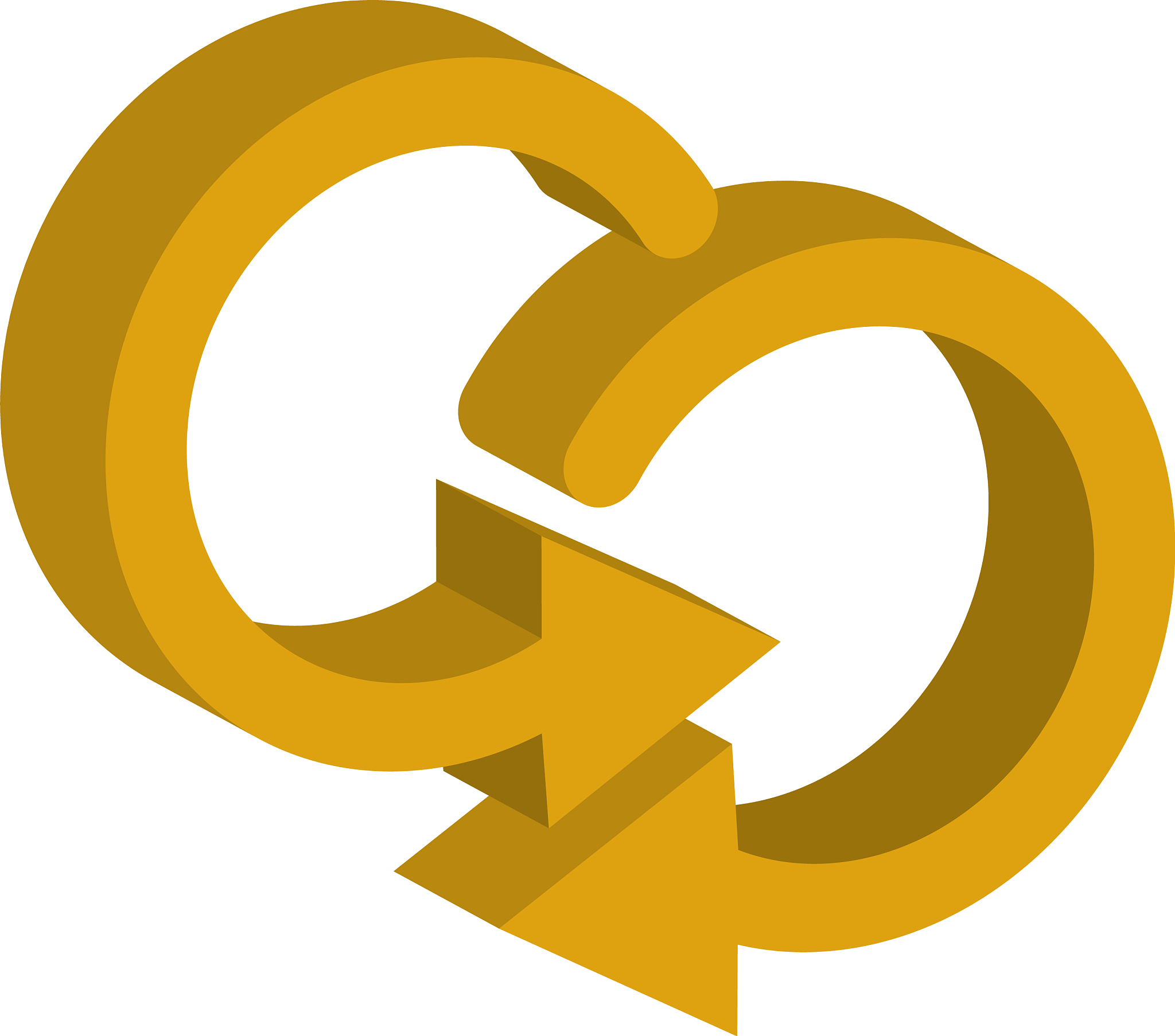 right and left arrows 3d style icon