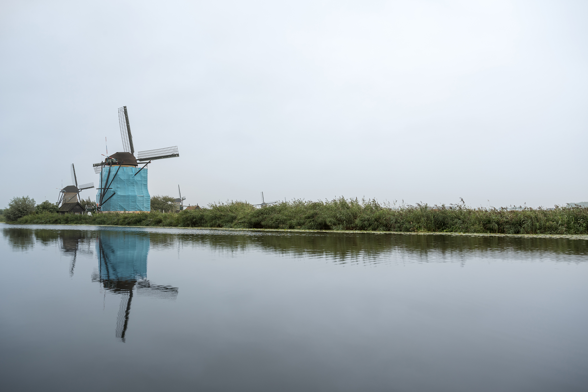 windmill in the scaffolding