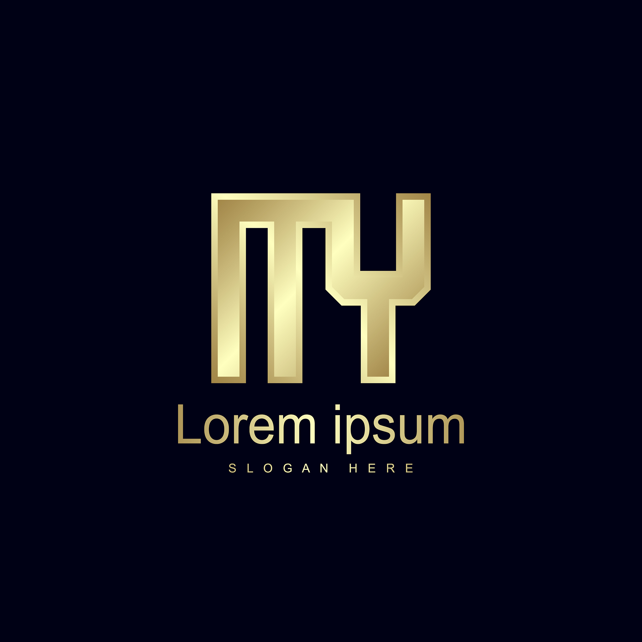 initial letter my logo template design