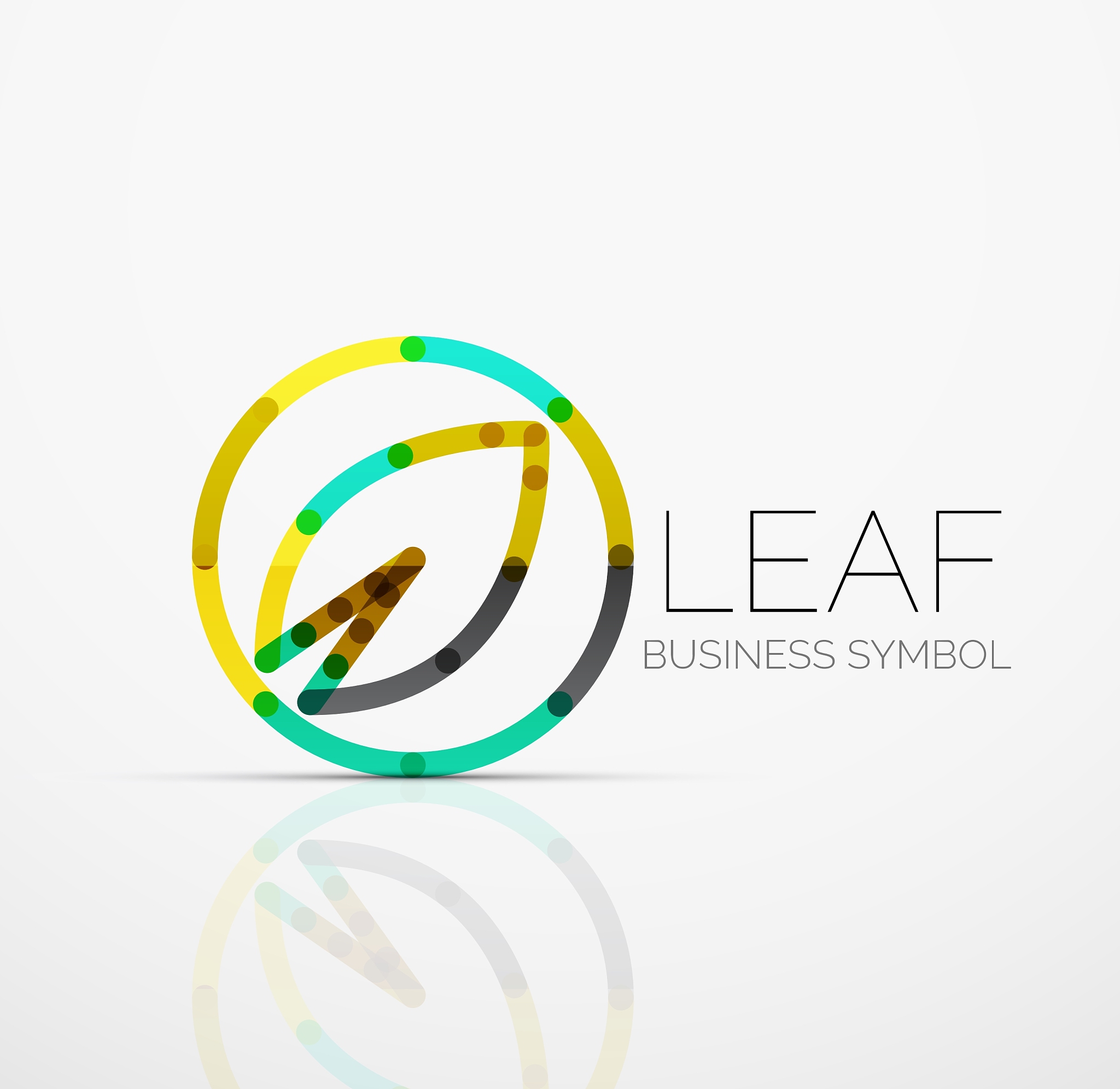 abstract logo idea eco leaf nature plant