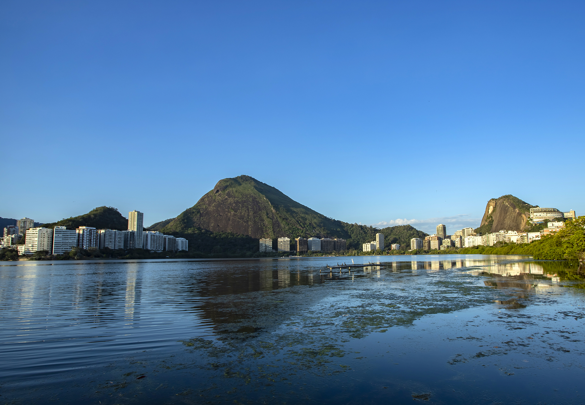 city of rio de janeiro, district of ipanema with the lagoon rodr