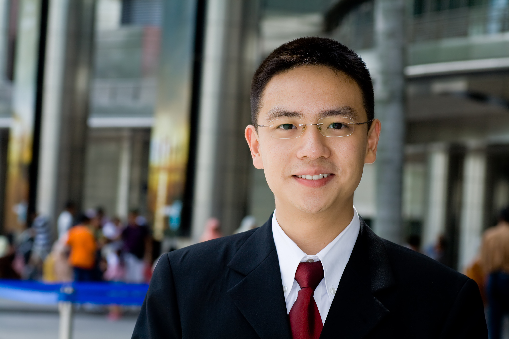 good looking asian business man