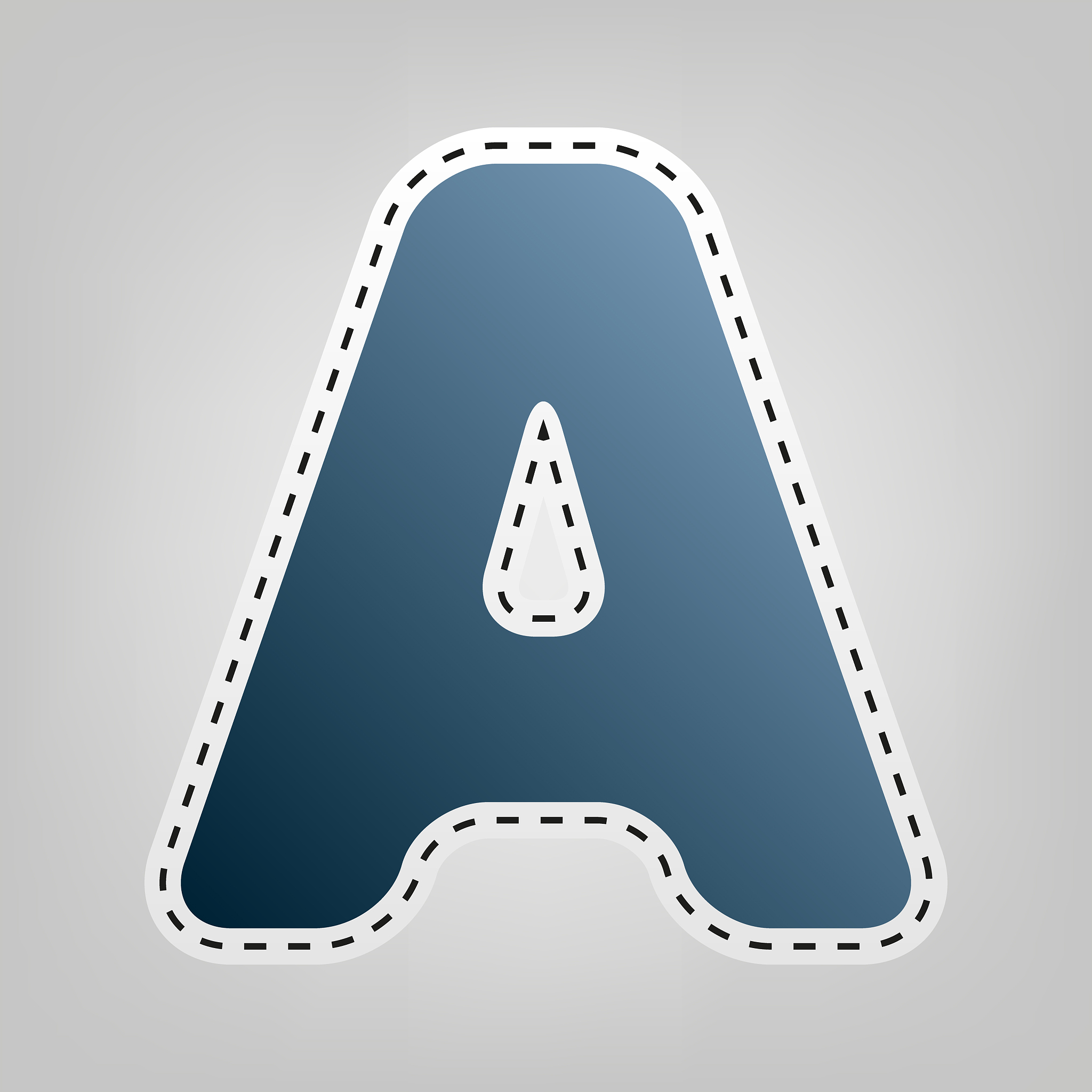 letter a sign design template element