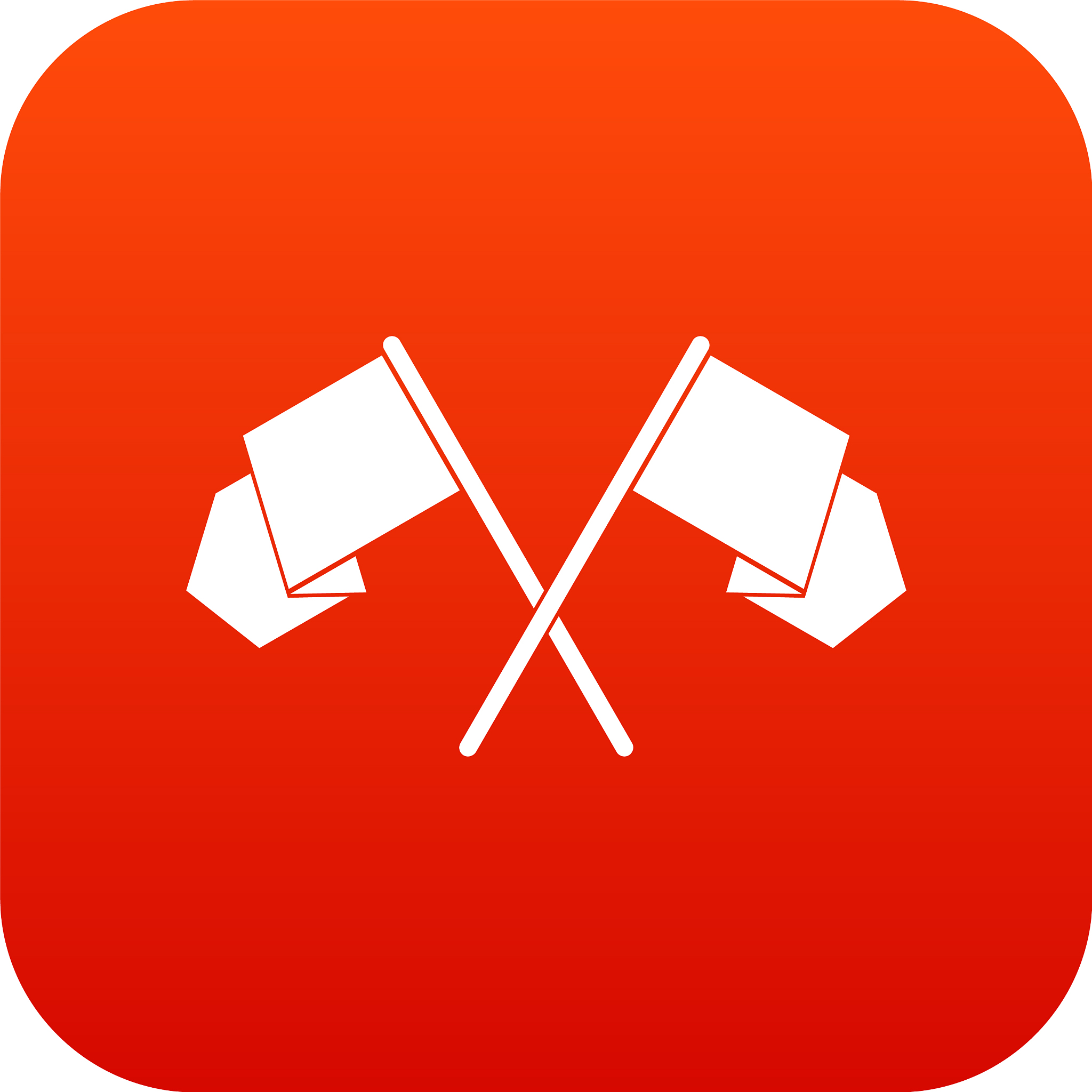 crossed flags icon digital red