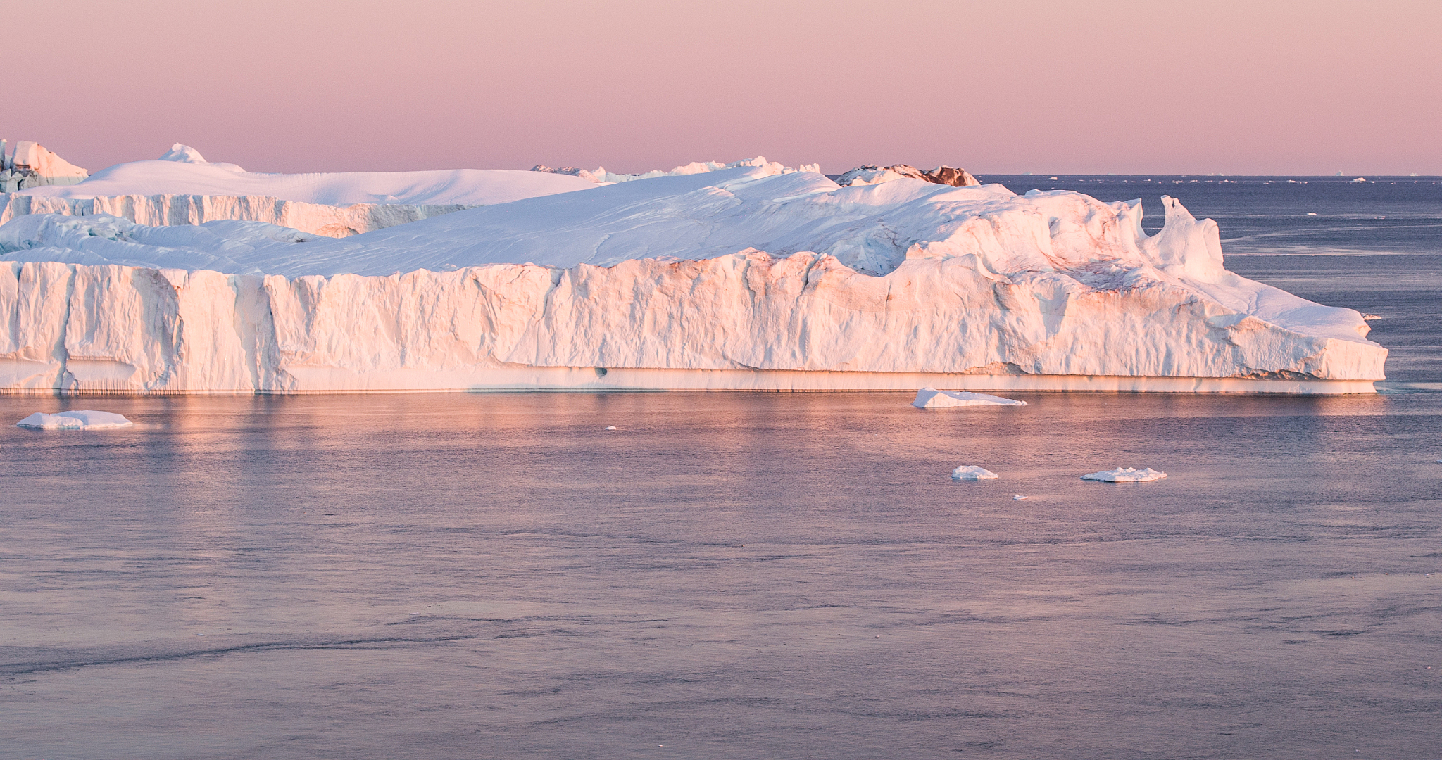 climate change and global warming - icebergs from melting glacie