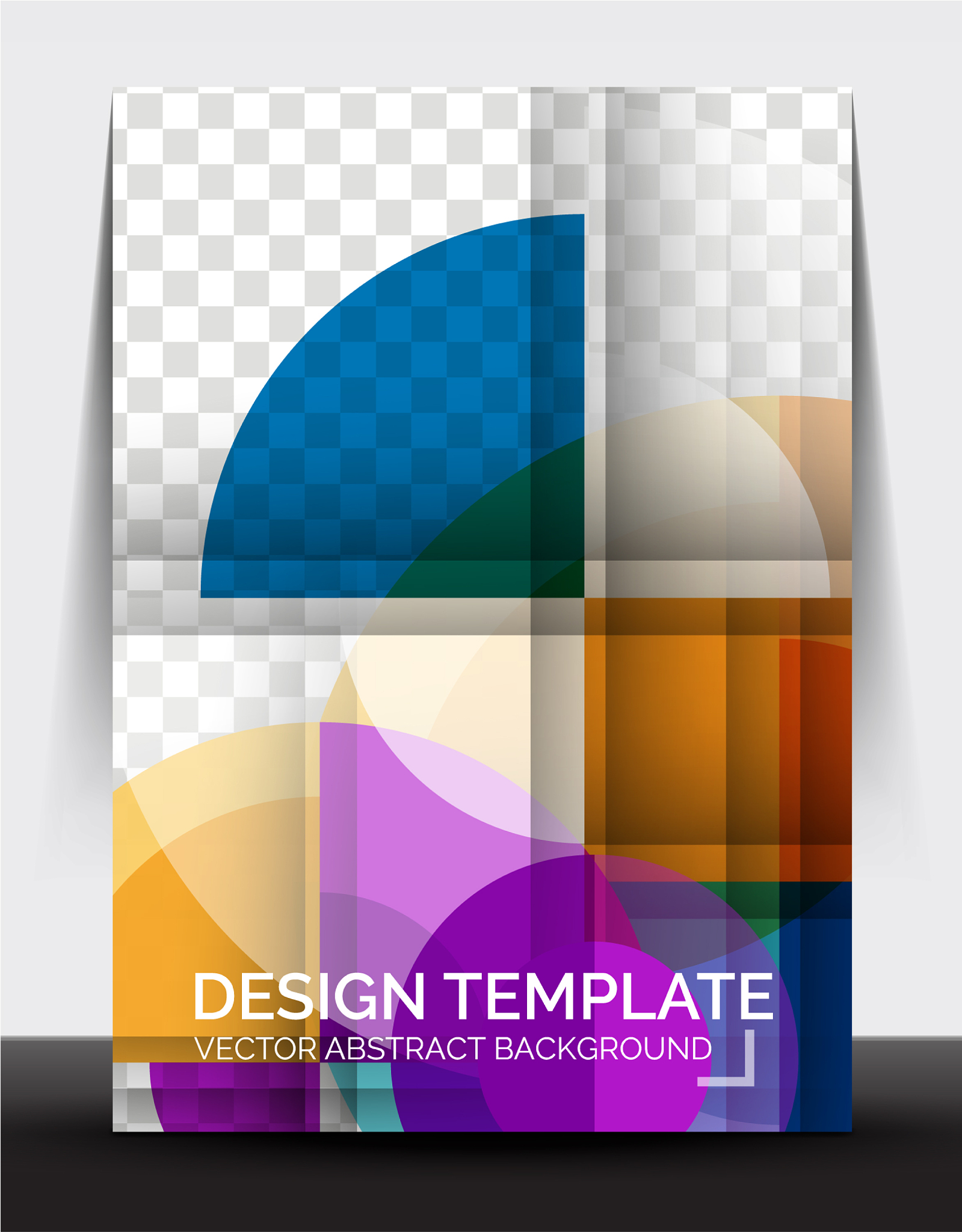 a4 flyer annual report circle design