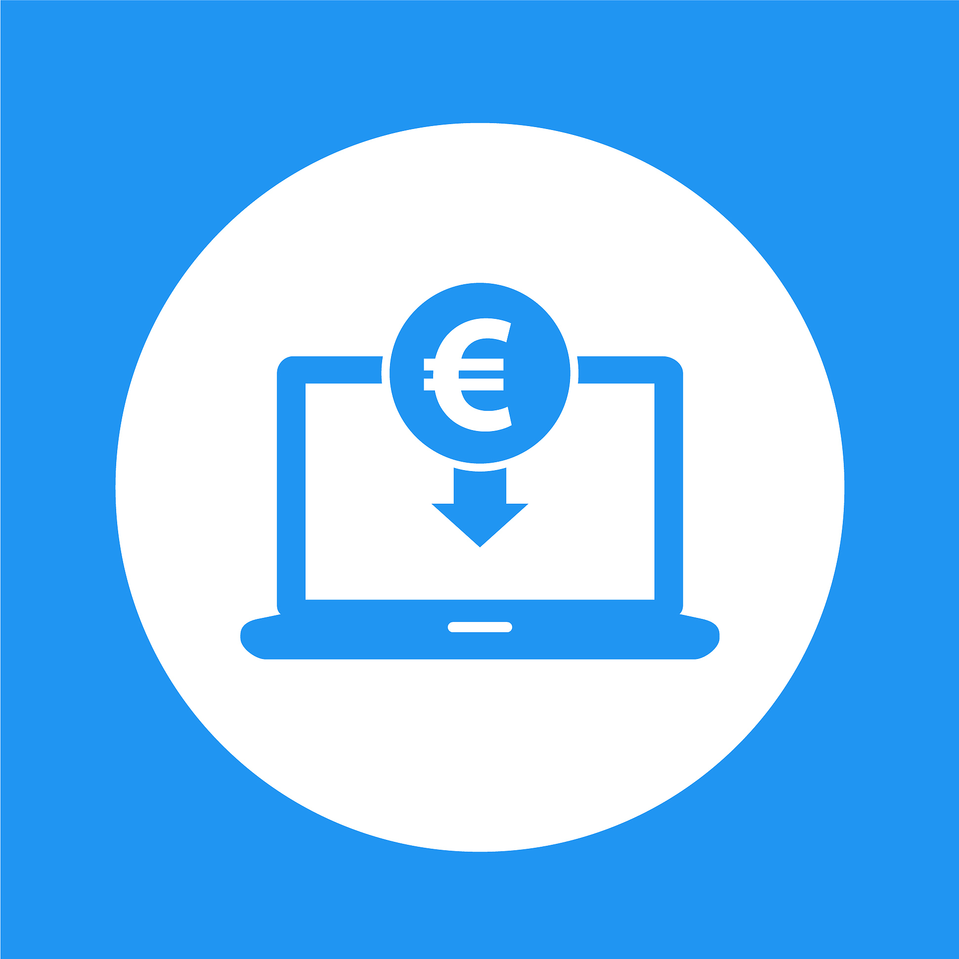 internet banking payment in euro icon