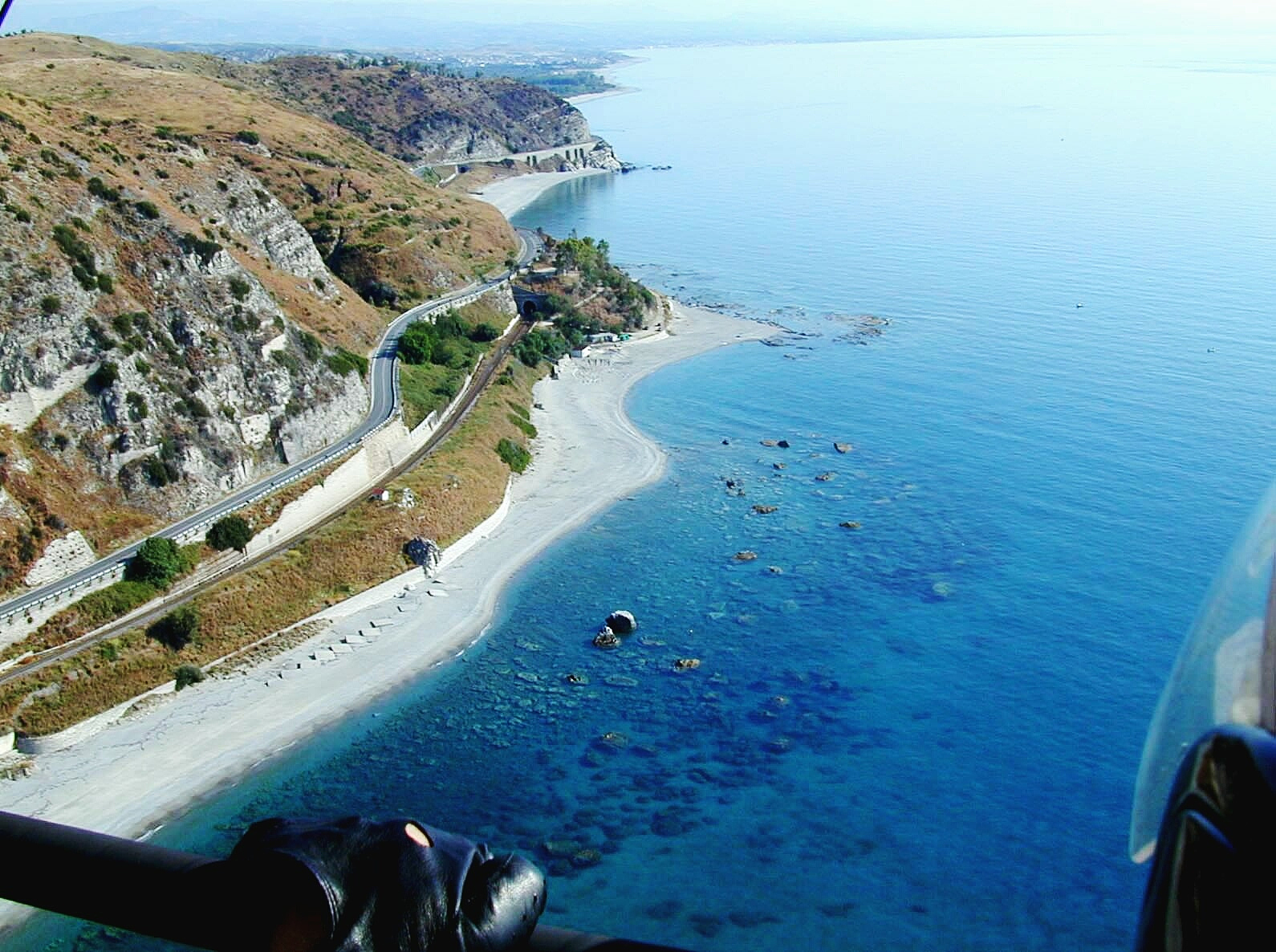 high angle view of beach against sky