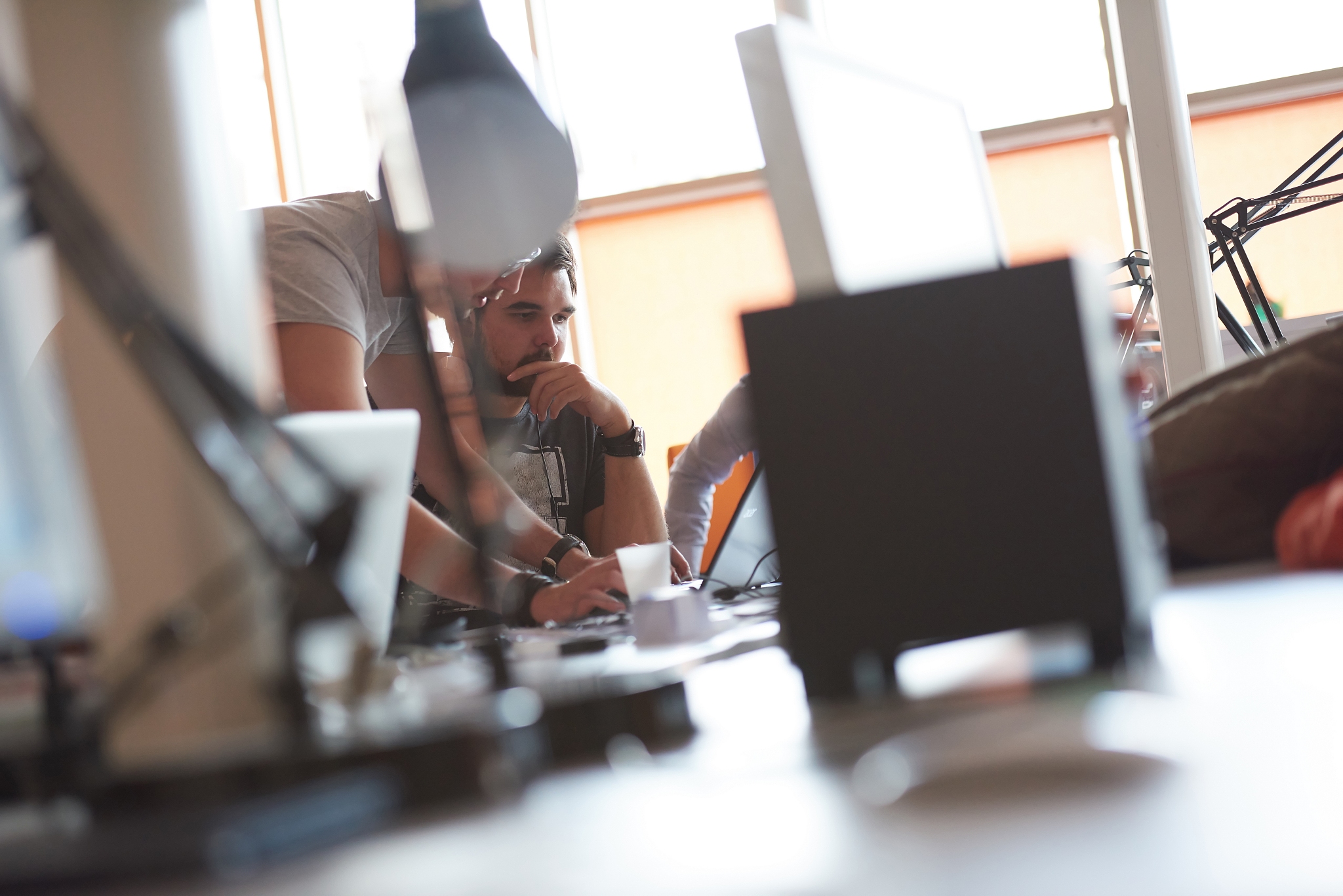 startup business people group working everyday job  at modern of