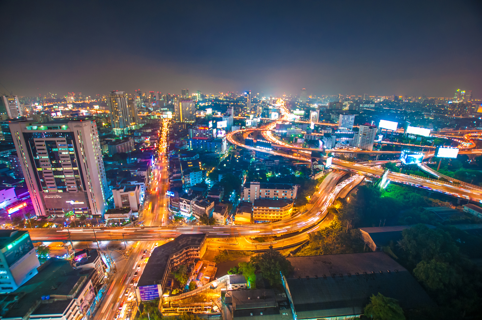 panoramic view of urban landscape in bangkok thailand