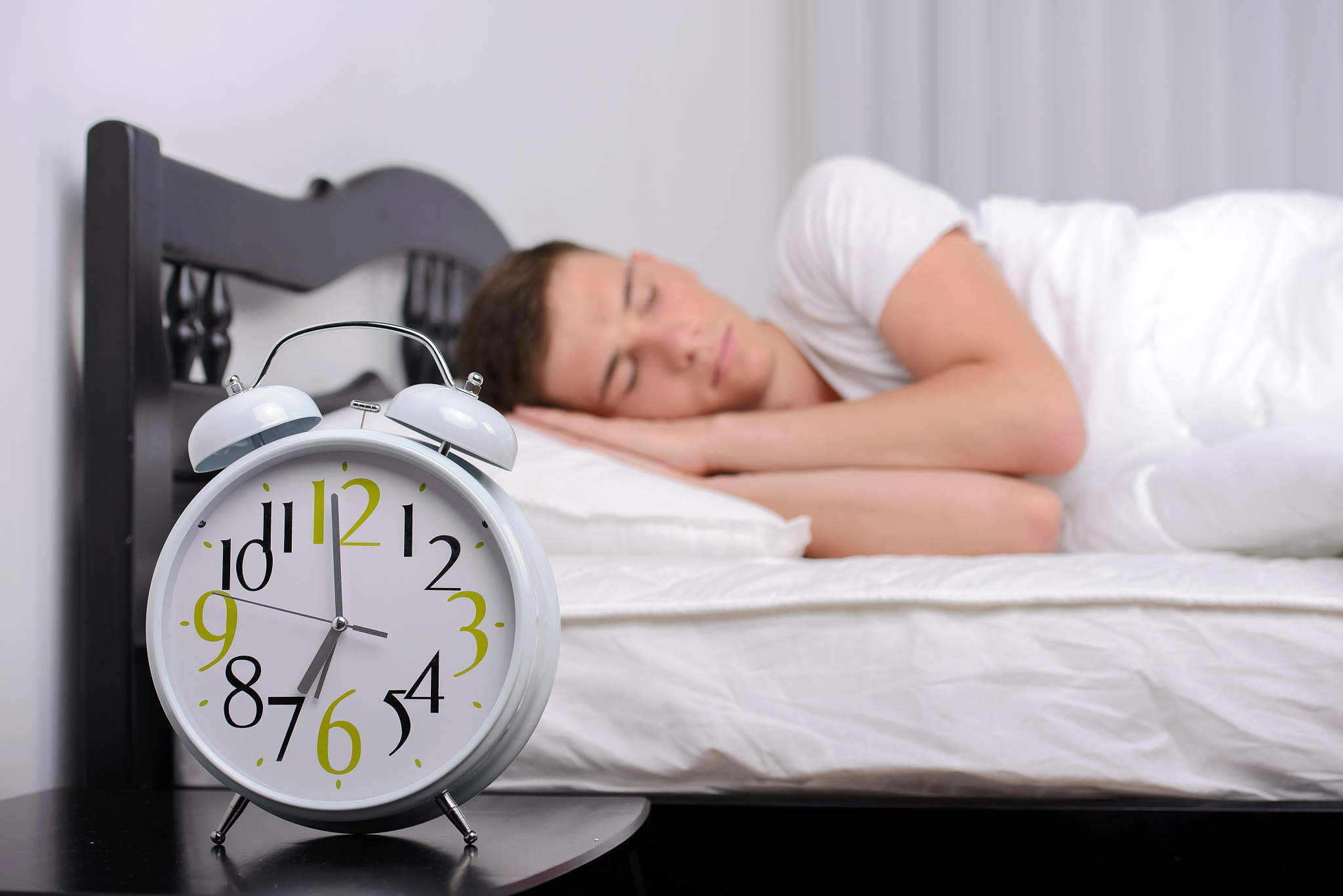 man sleeps