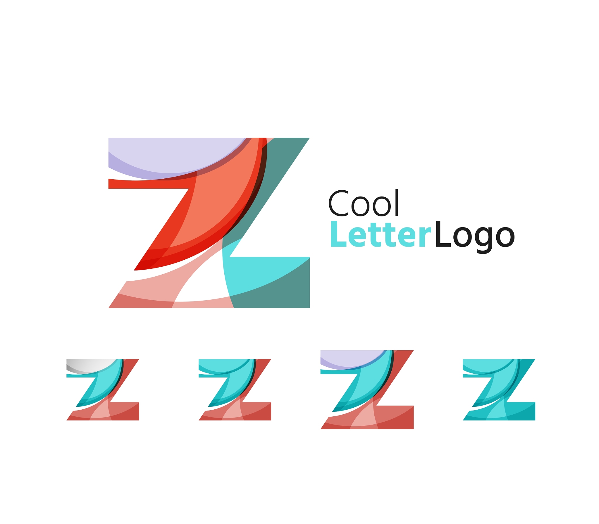 set of abstract z letter company logos business
