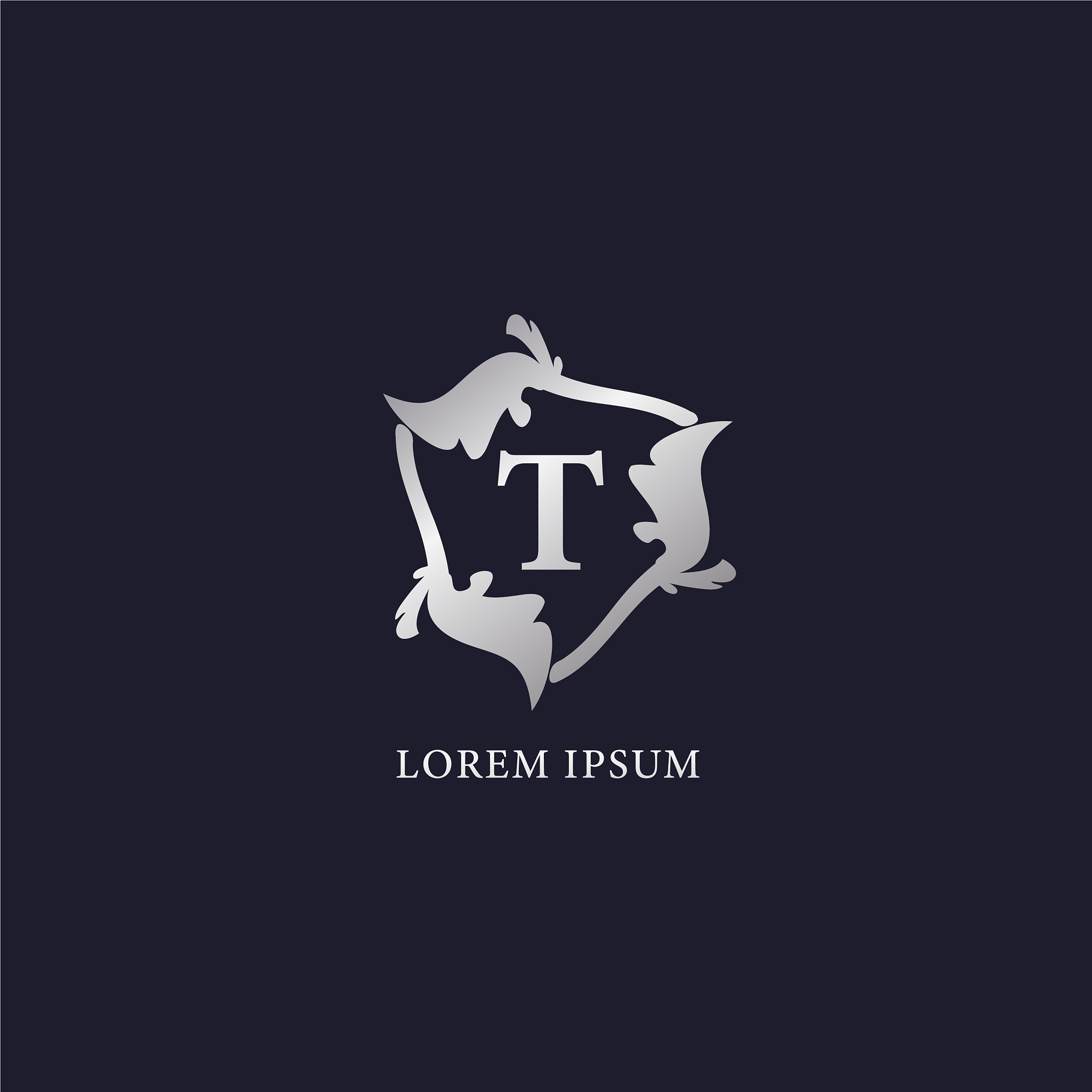 letter t alphabet logo design template initial