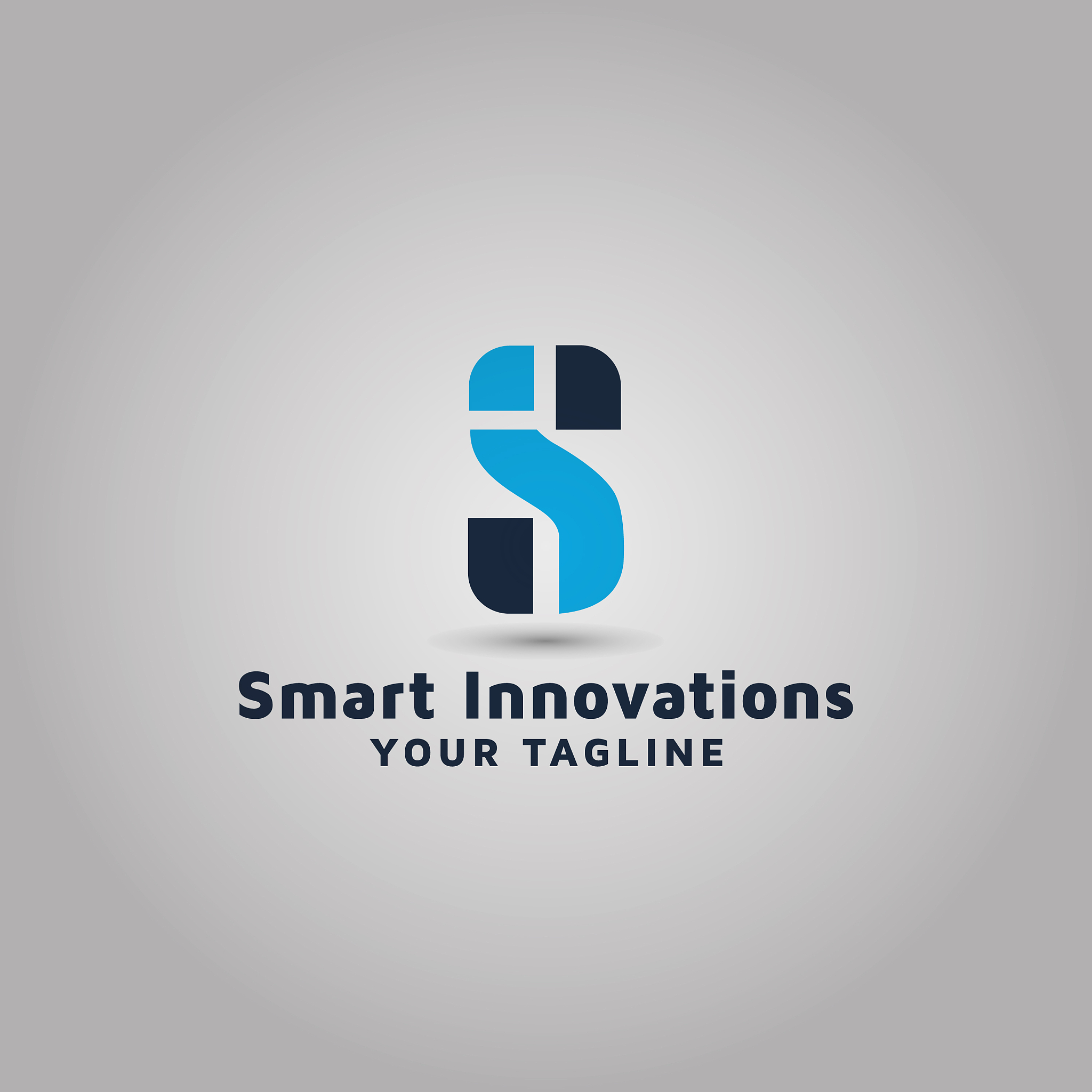 letter si logo design template