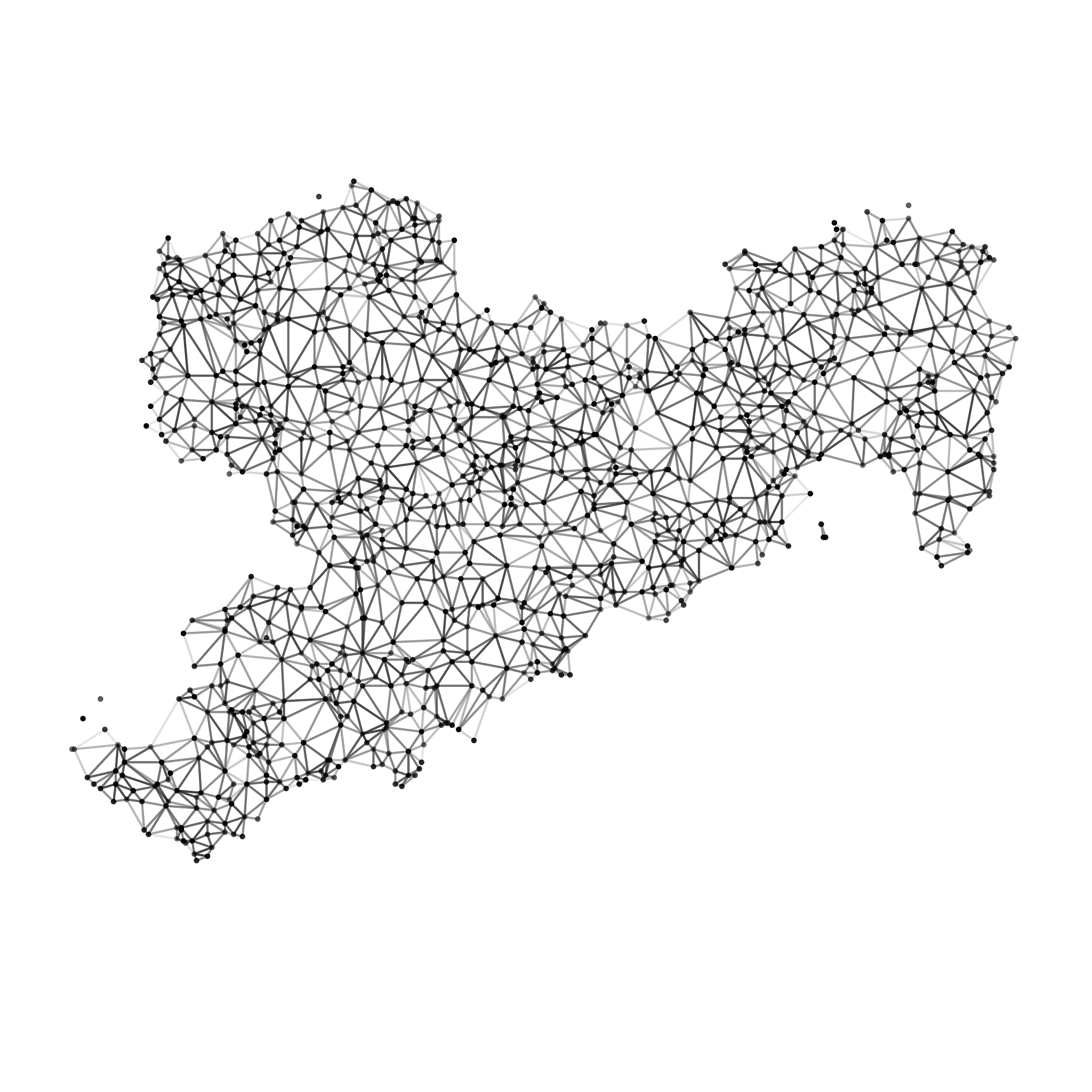 saxony map network black and white