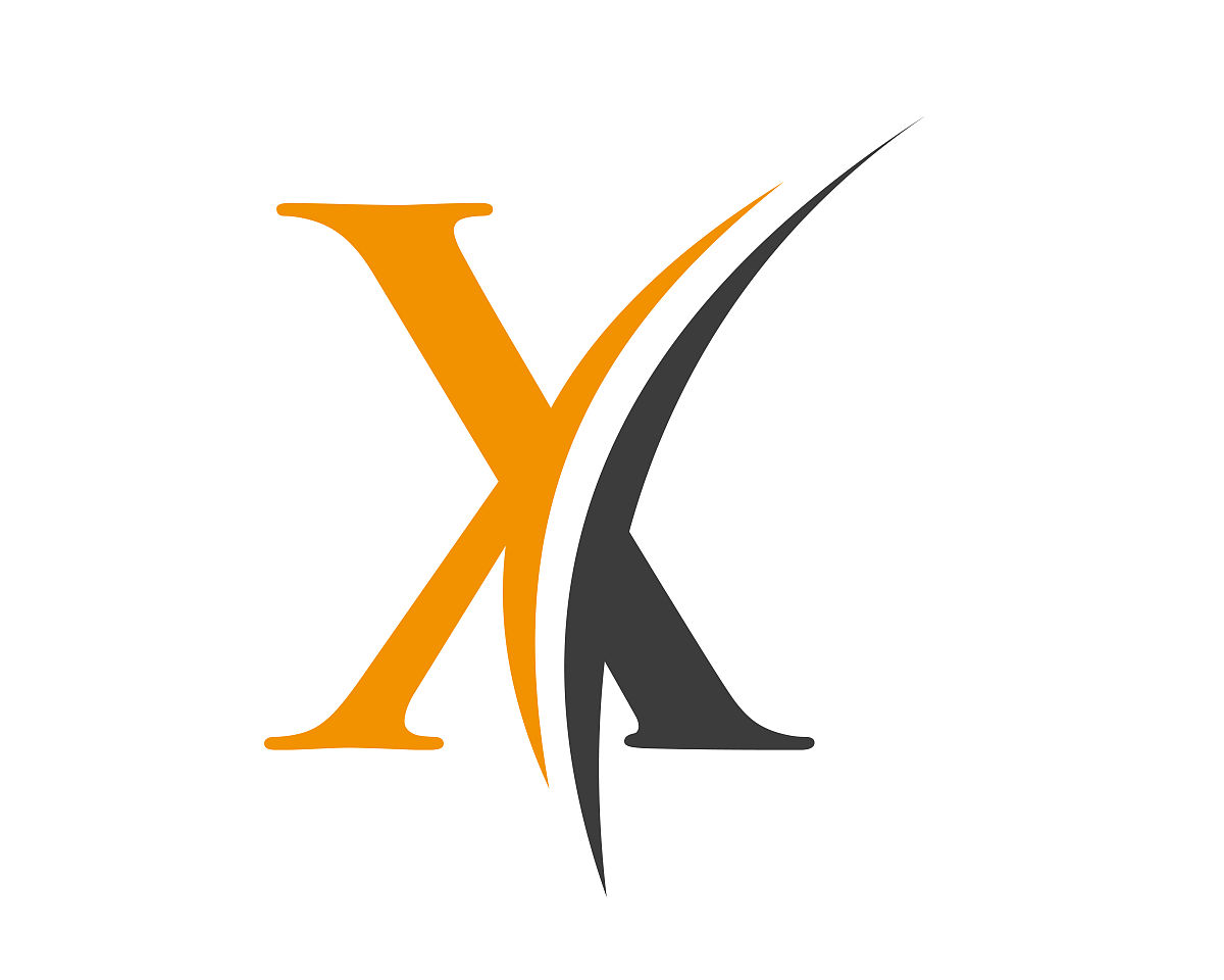 最初的x字母字母标志设计矢量格式.字母x标志插图