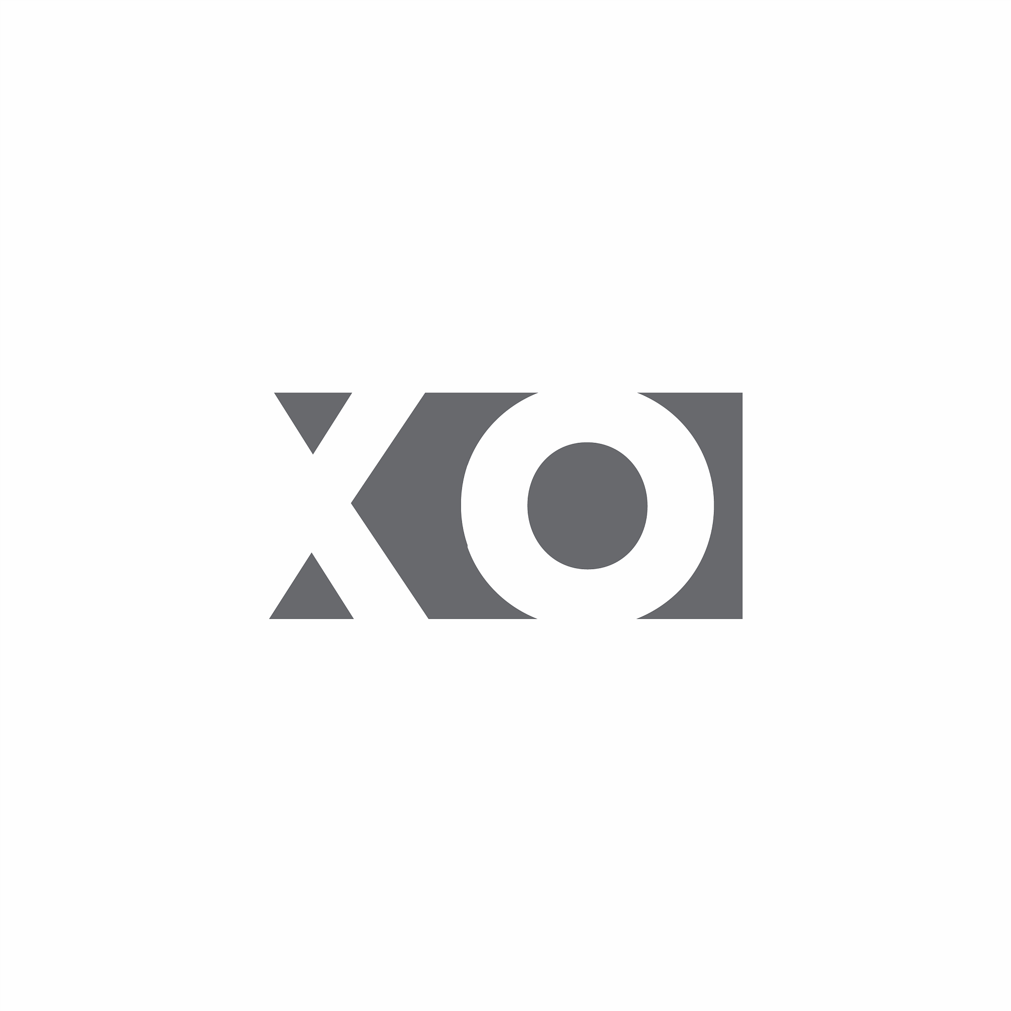xo logo monogram with negative space style design
