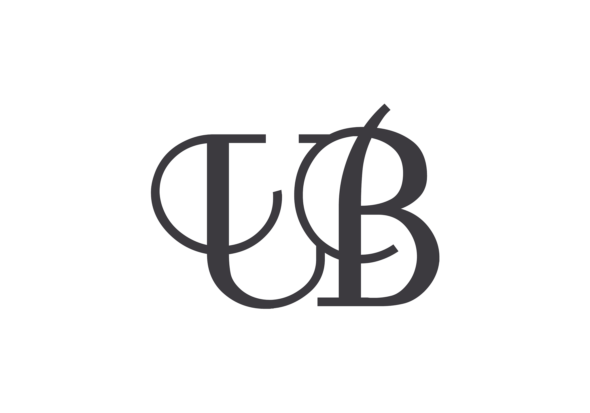 u b initial letter logo design template graphic