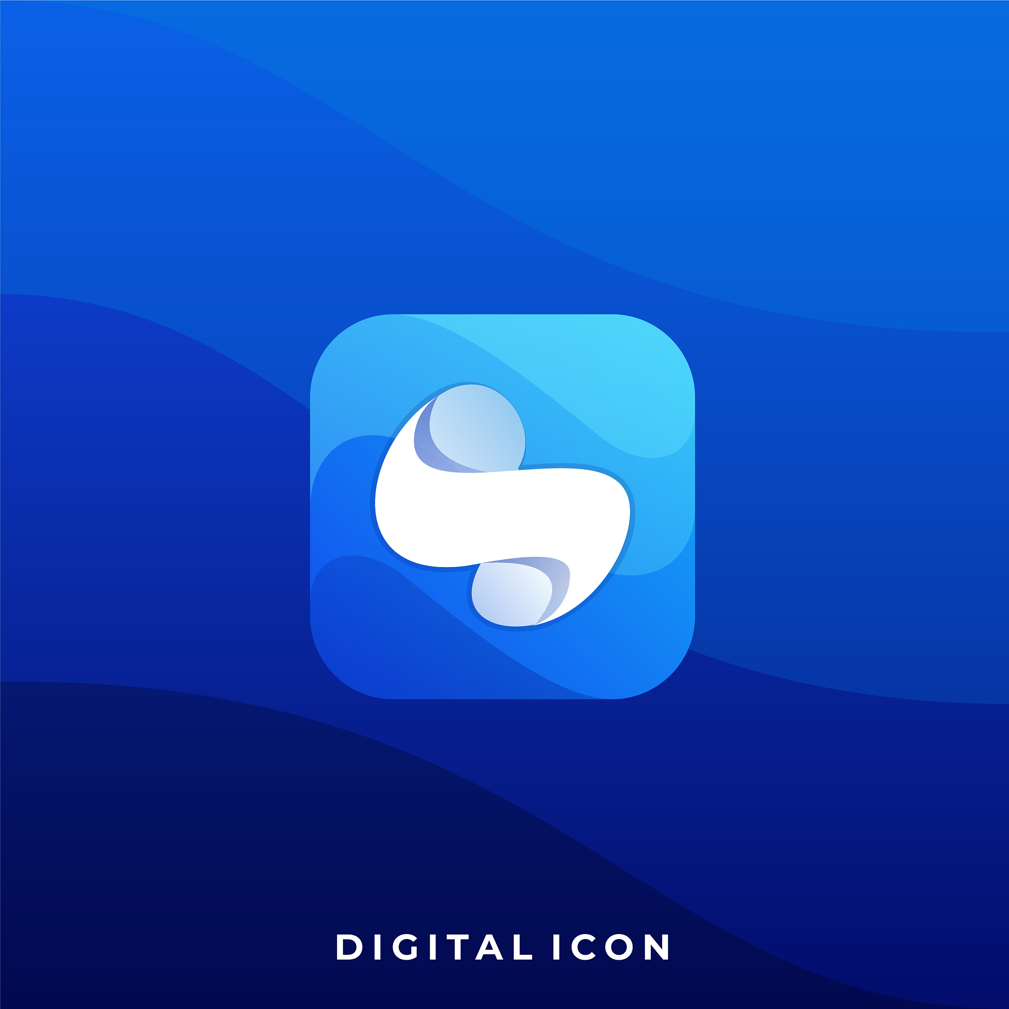 digital media icon colorful design template