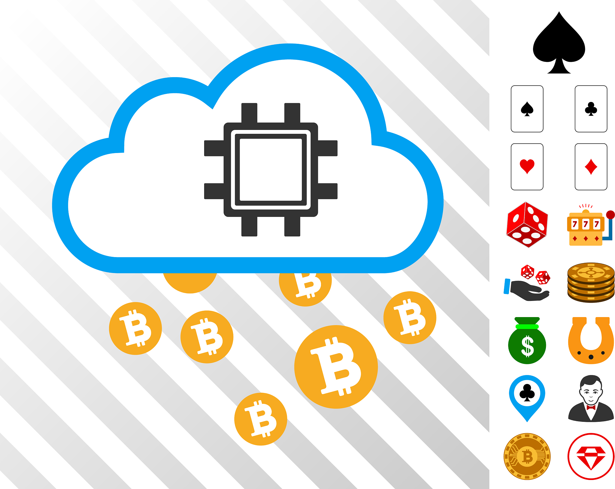 bitcoin cloud pool icon with bonus