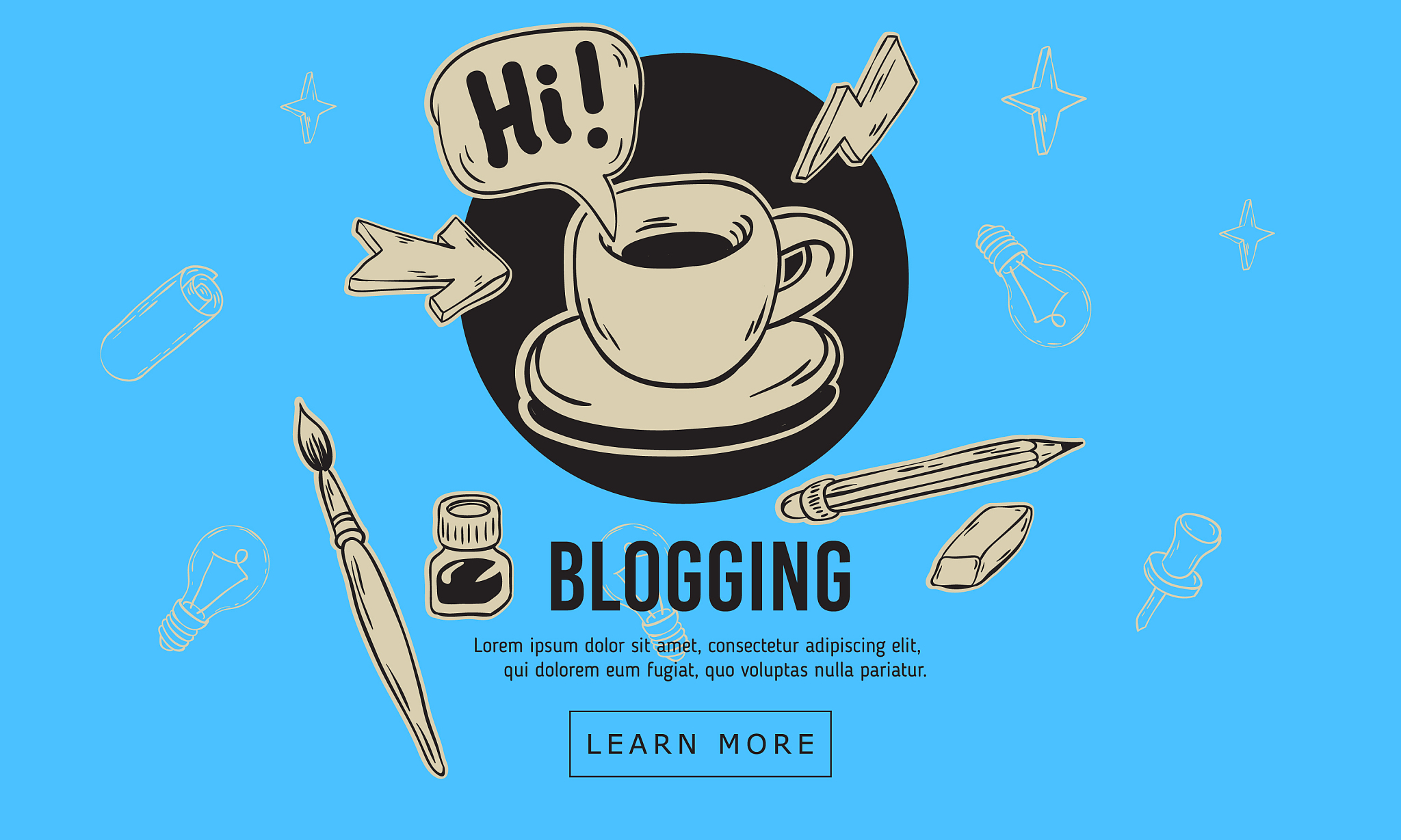 blogging artistic cartoon hand drawn sketchy line