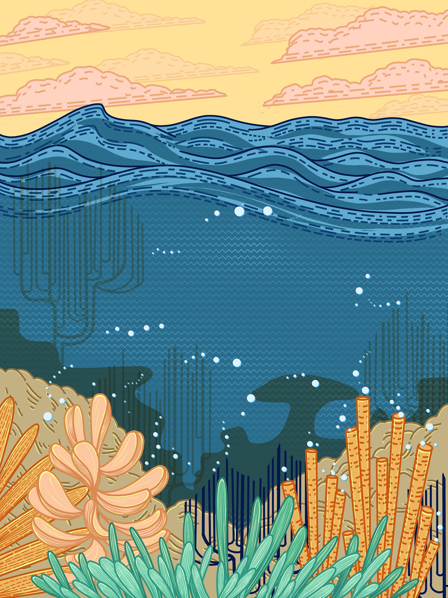 海南插画配色方案：打造热带风情