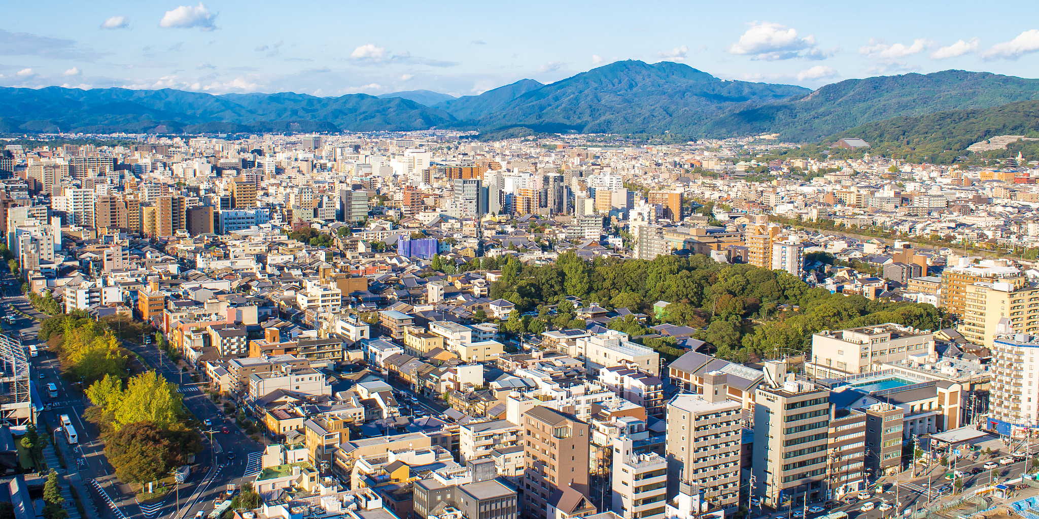 panoramic view of kyoto. japan