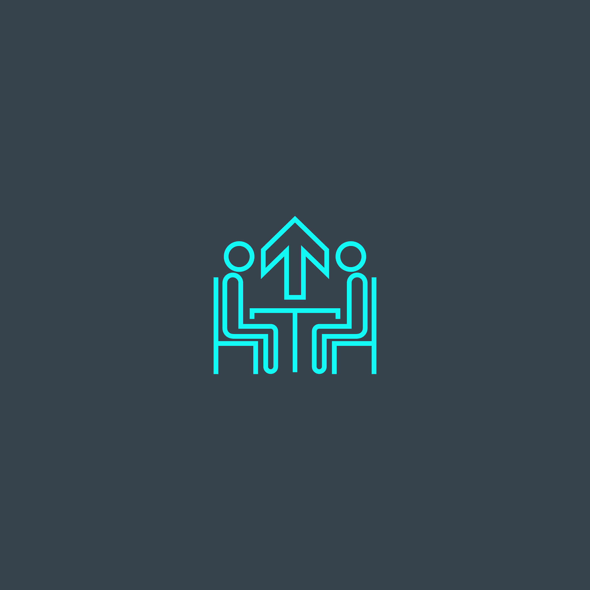 mentoring concept blue line icon simple thin