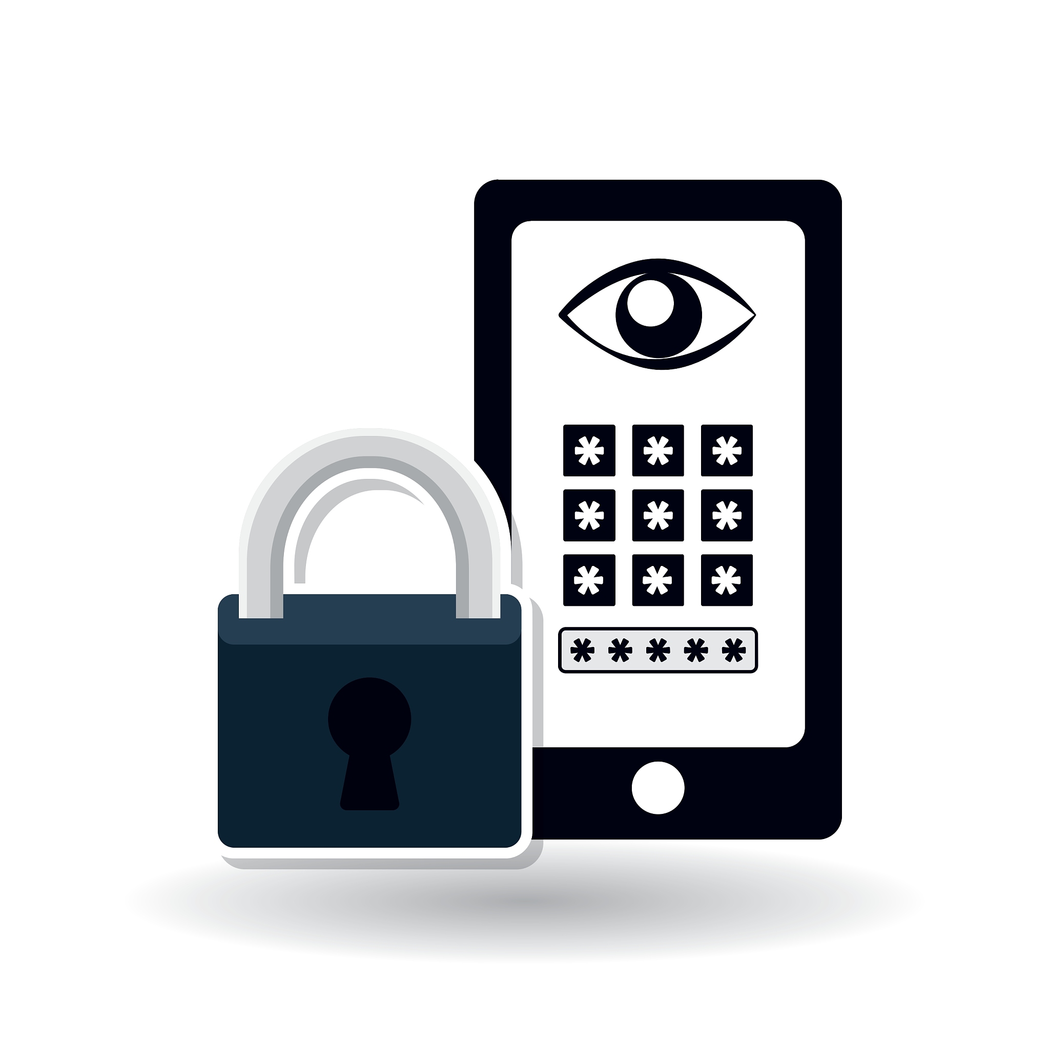security system icon over white background