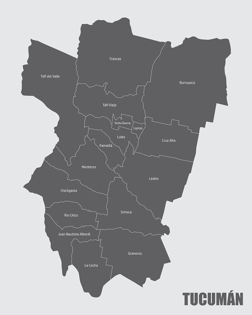 图库曼省行政地图