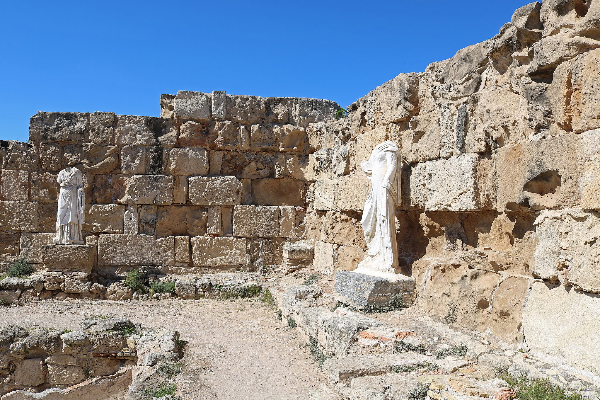 romans ruins of the city of salamis, near famagusta, northern cy