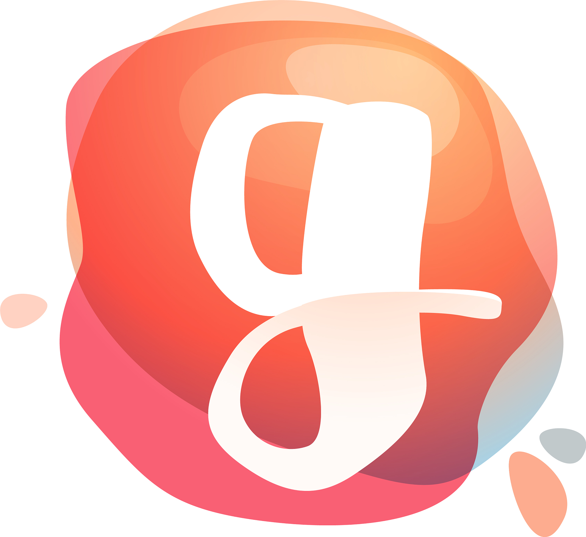 g letter logo at colorful watercolor splash