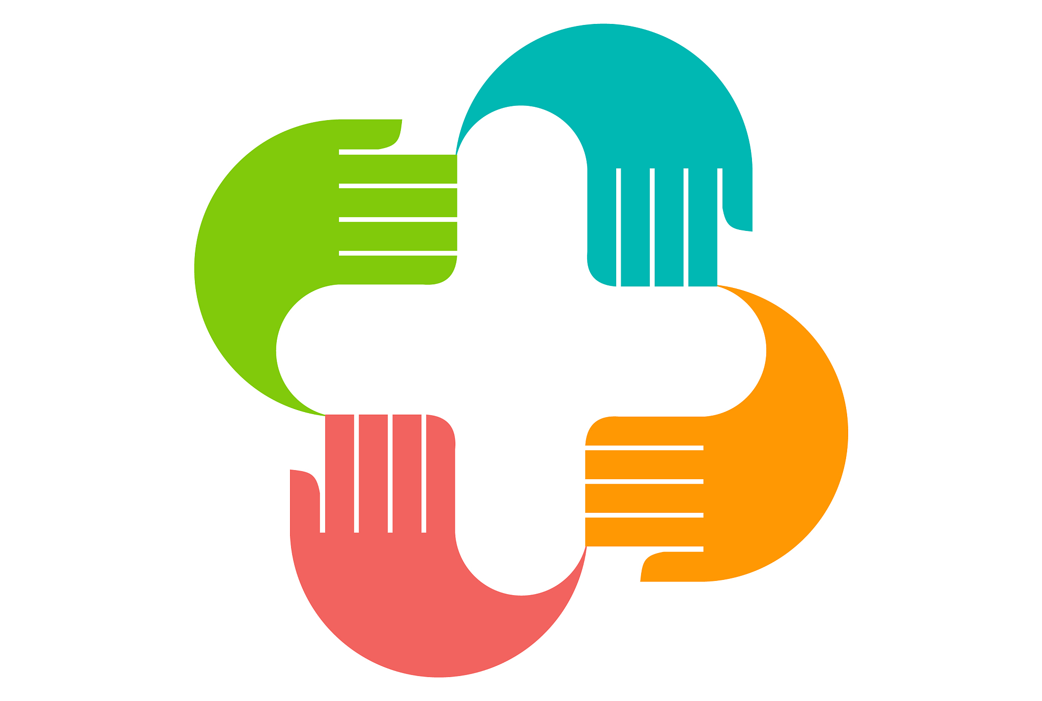 medical abstract hand logo icon