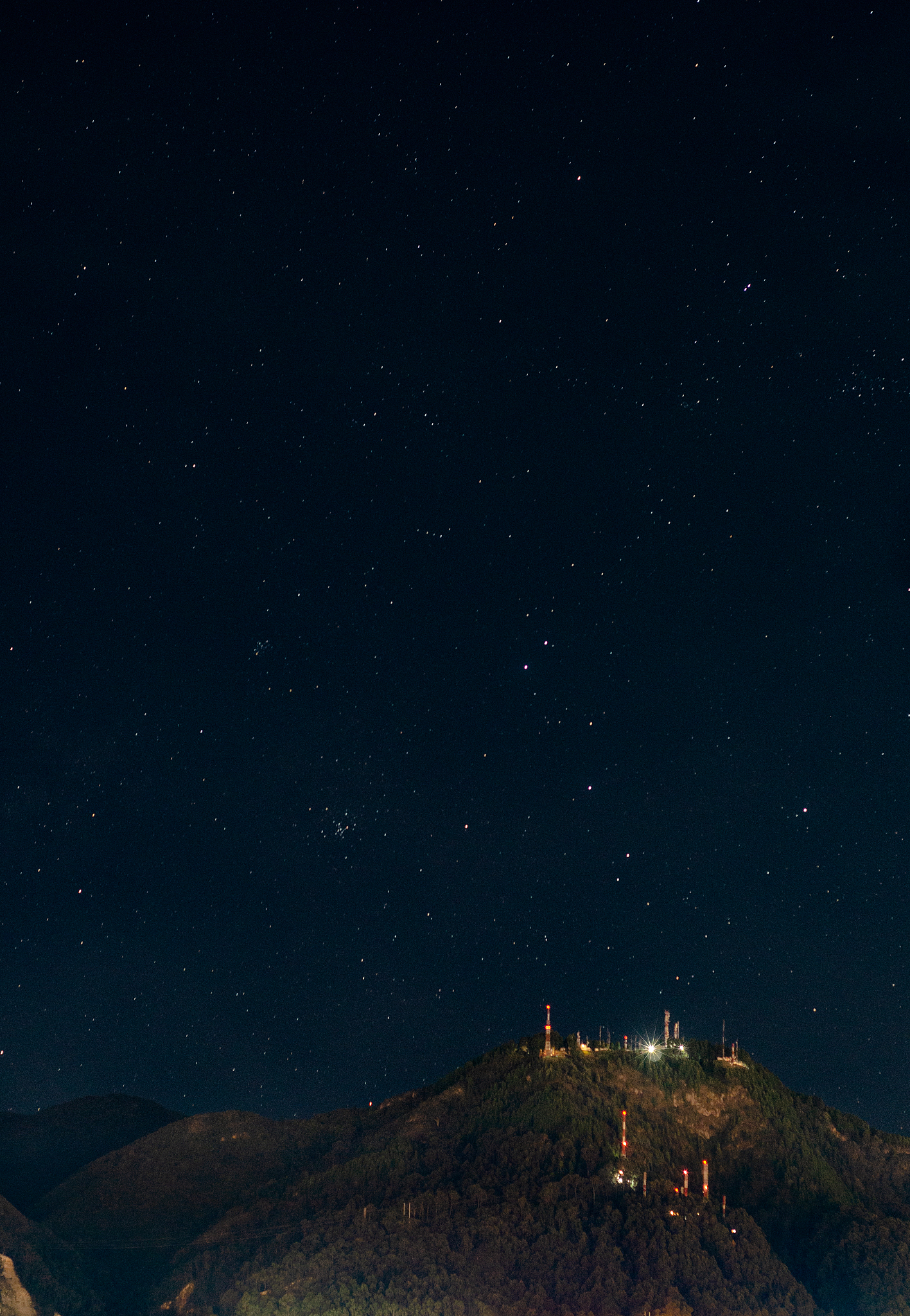 low angle view of star field against sky at night