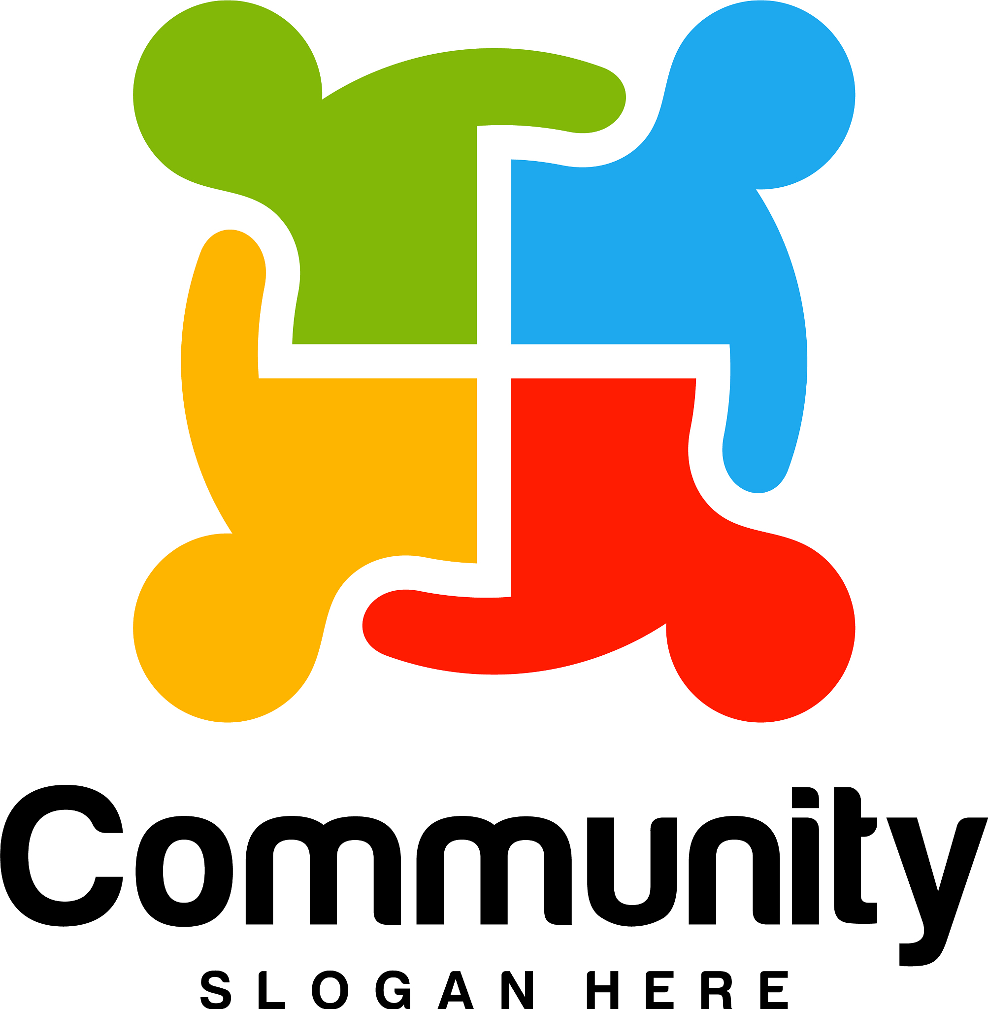 community logo design inspiration template social