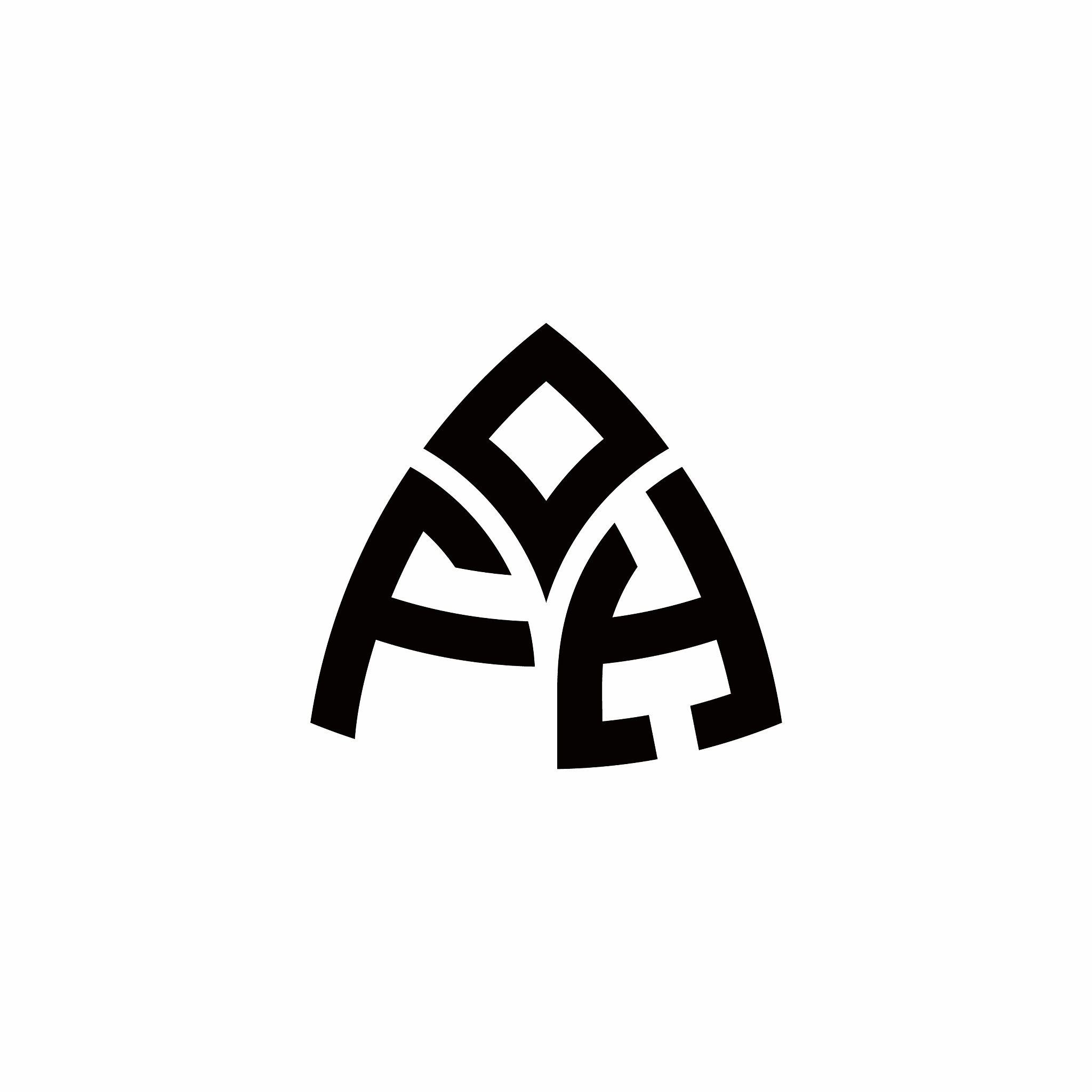fh monogram logo with modern triangle style