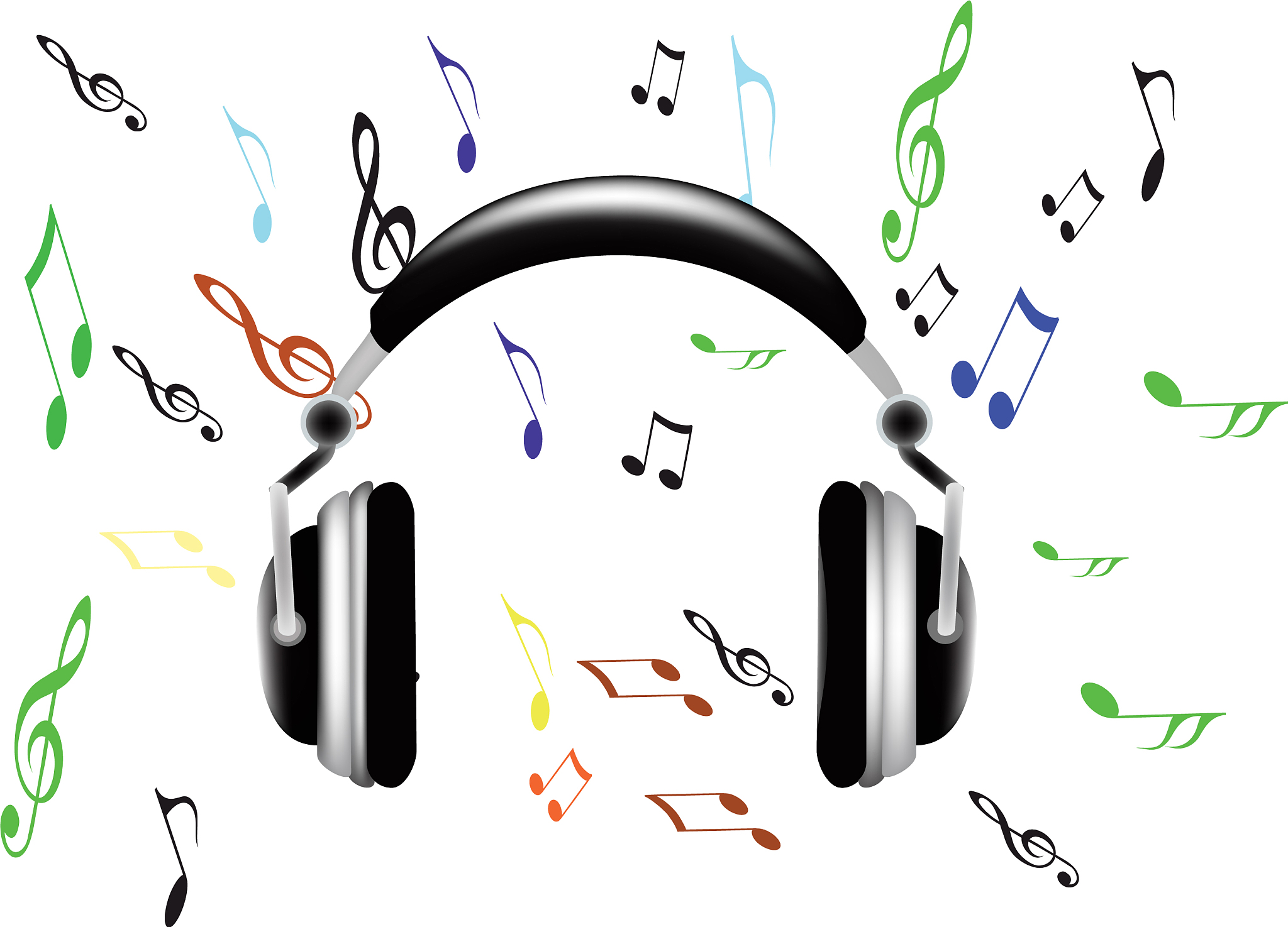 musical notes with instruments