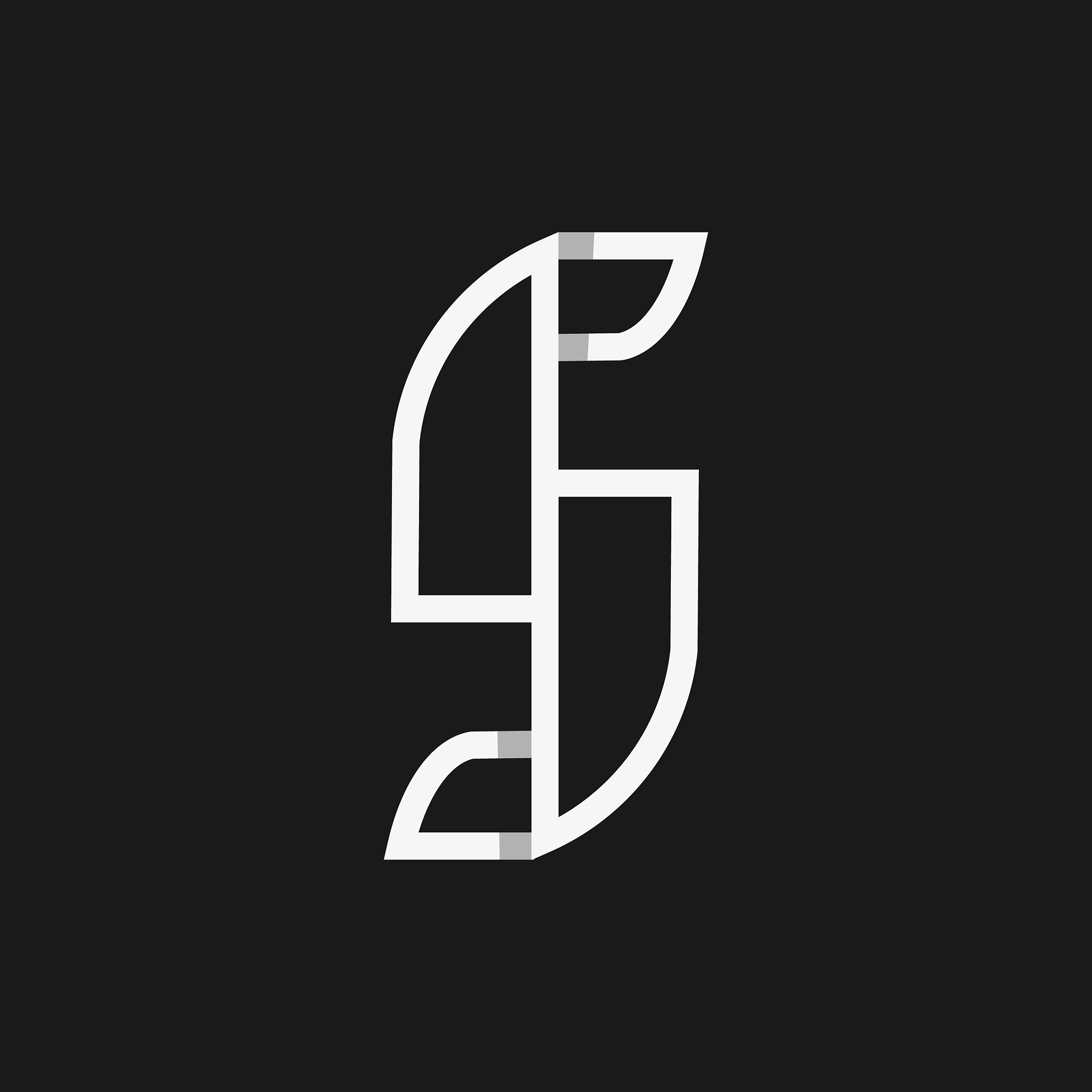 modern logo initial letter s