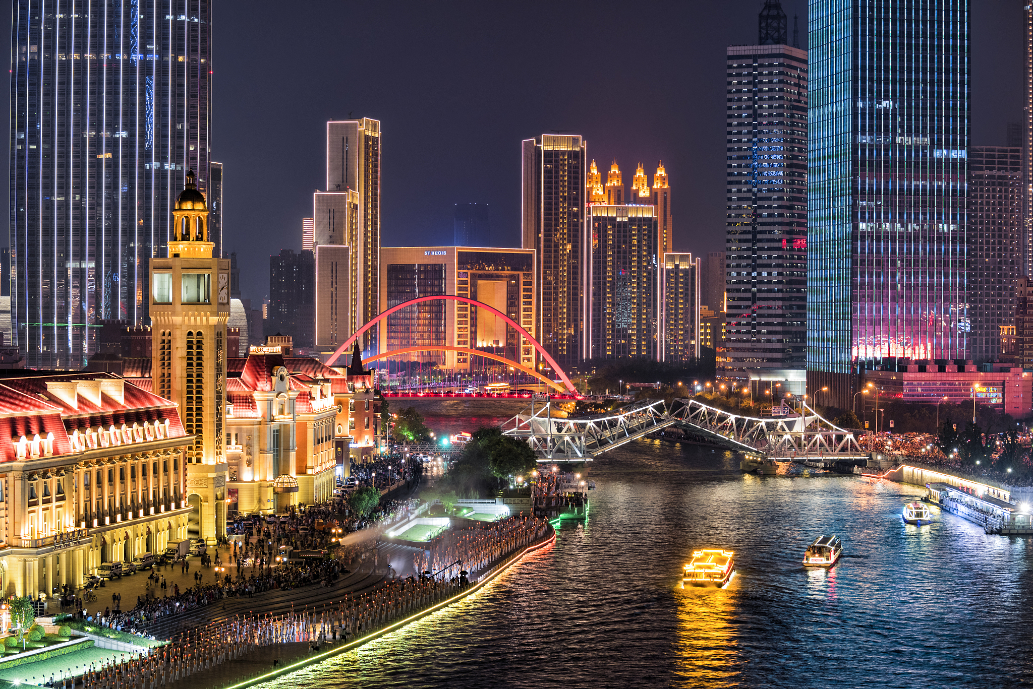 天津海河夜景