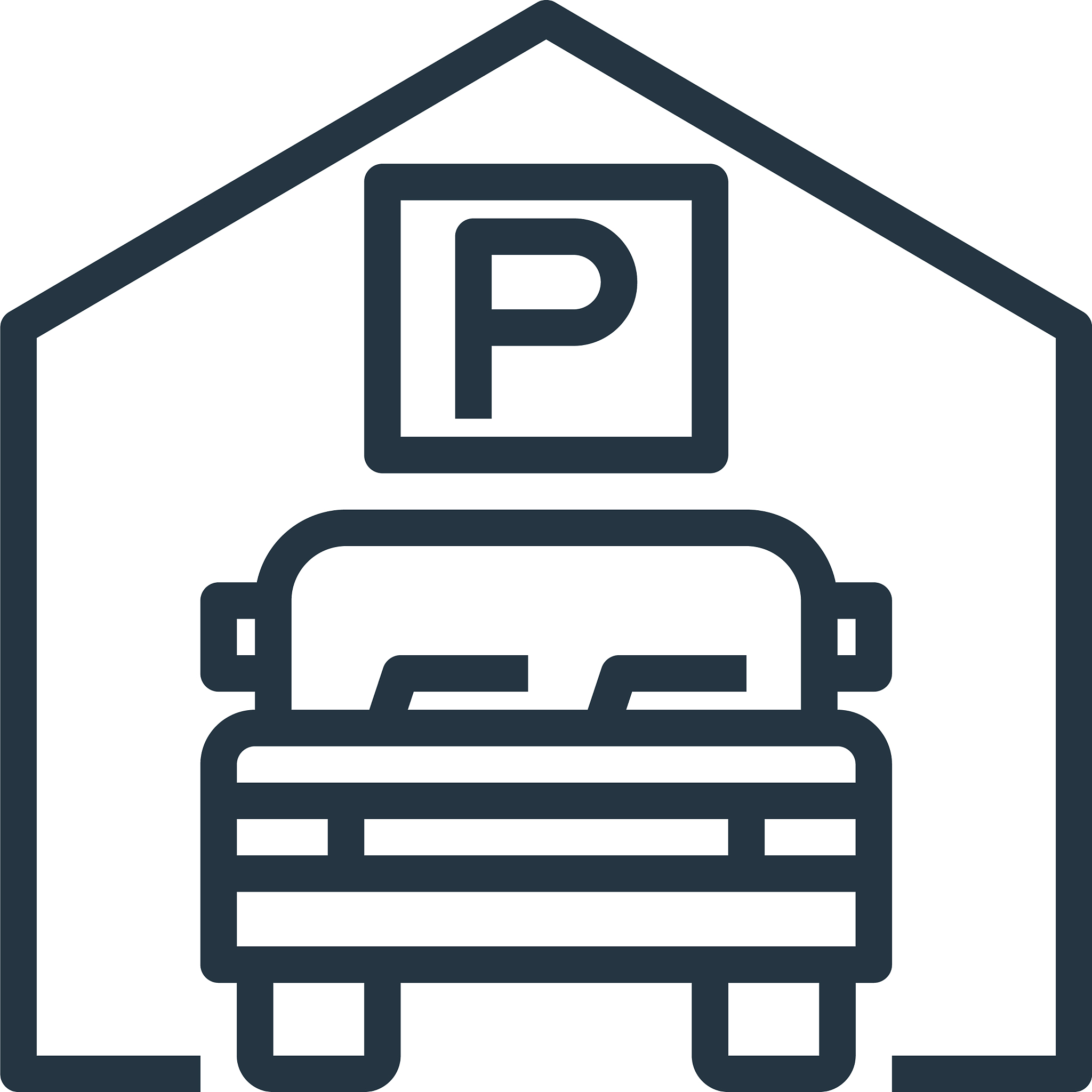parking icon isolated on white background outline