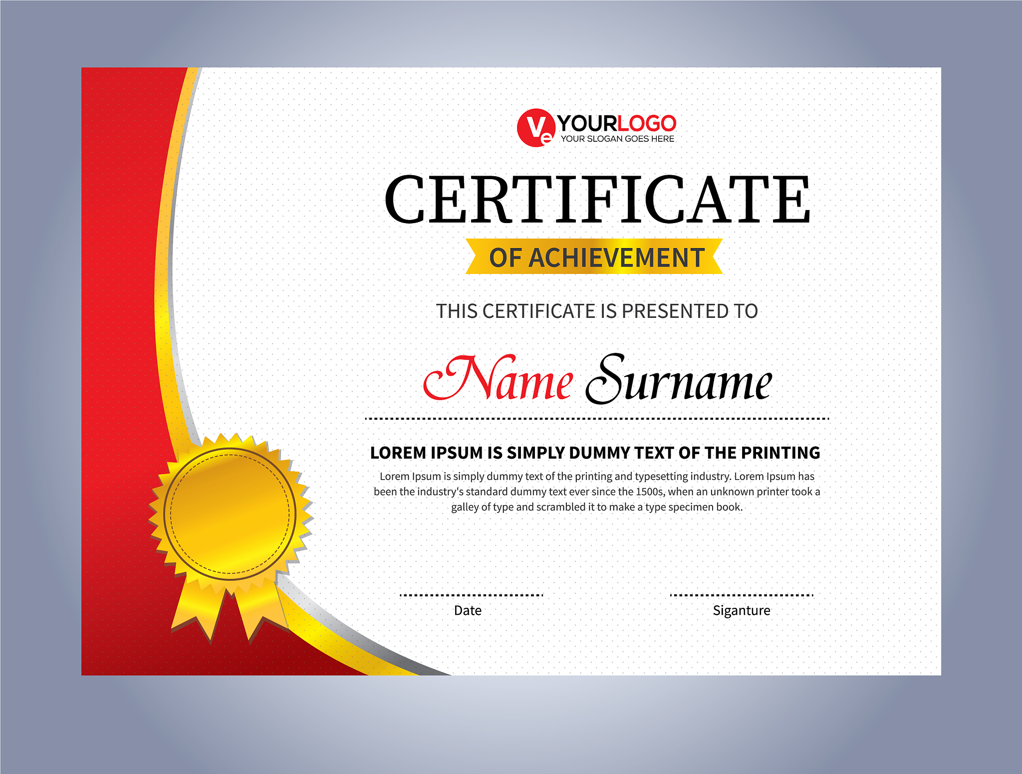 certificate design template