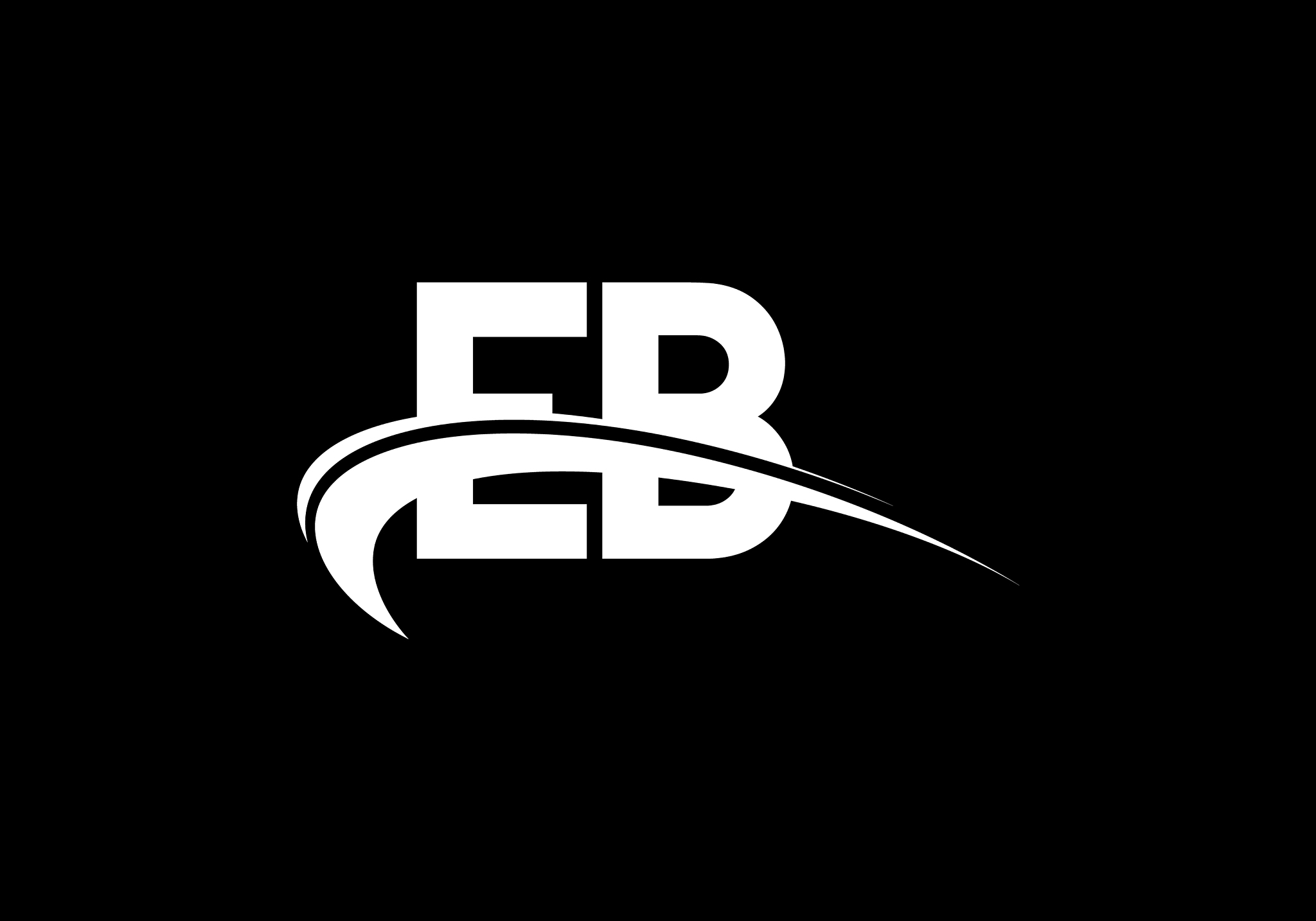 initial monogram letter e b logo design template