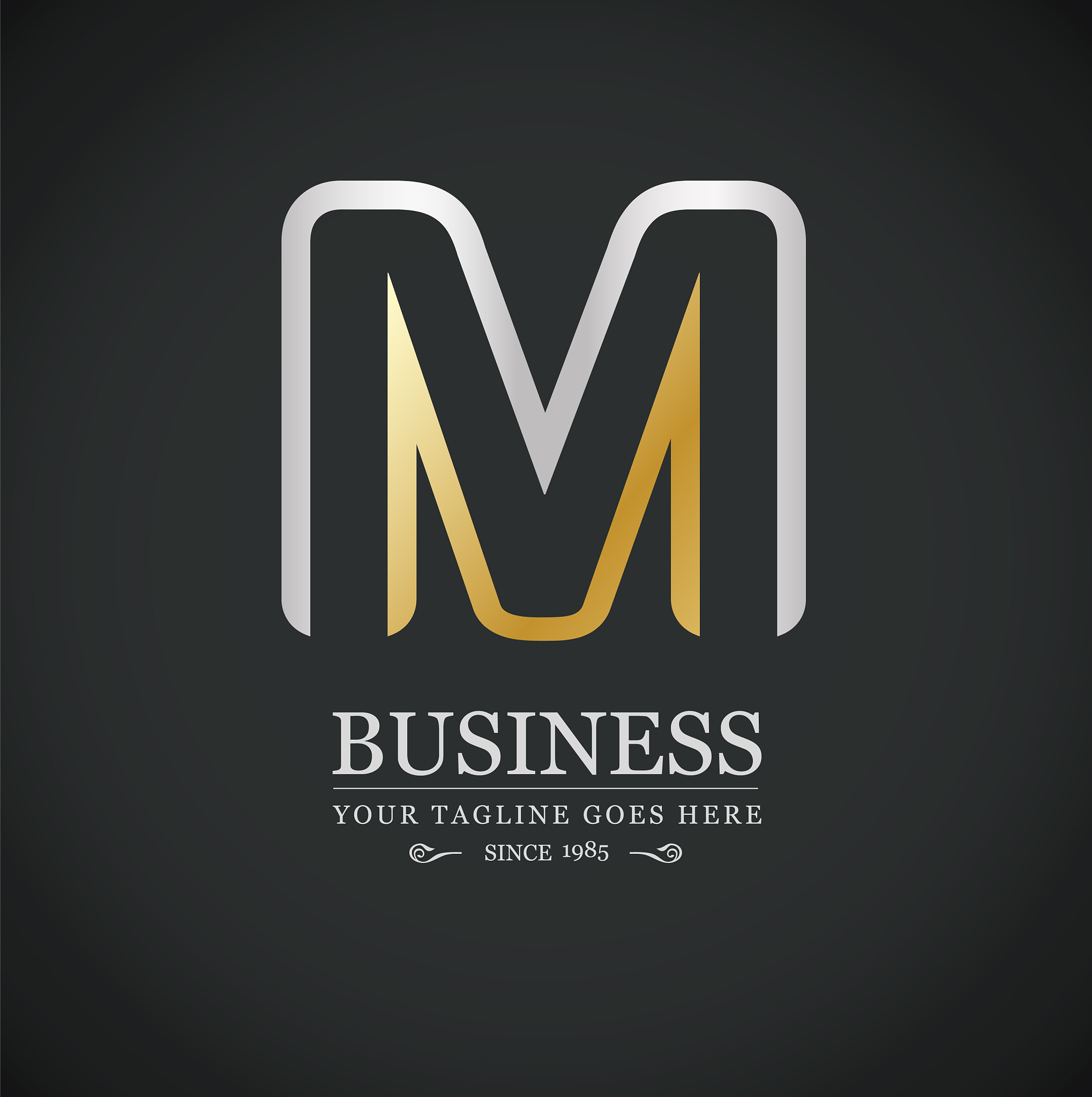 alphabetic logo design with elegent design and