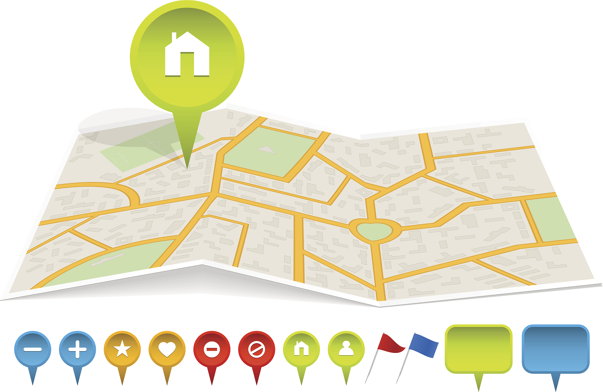 city map with labels