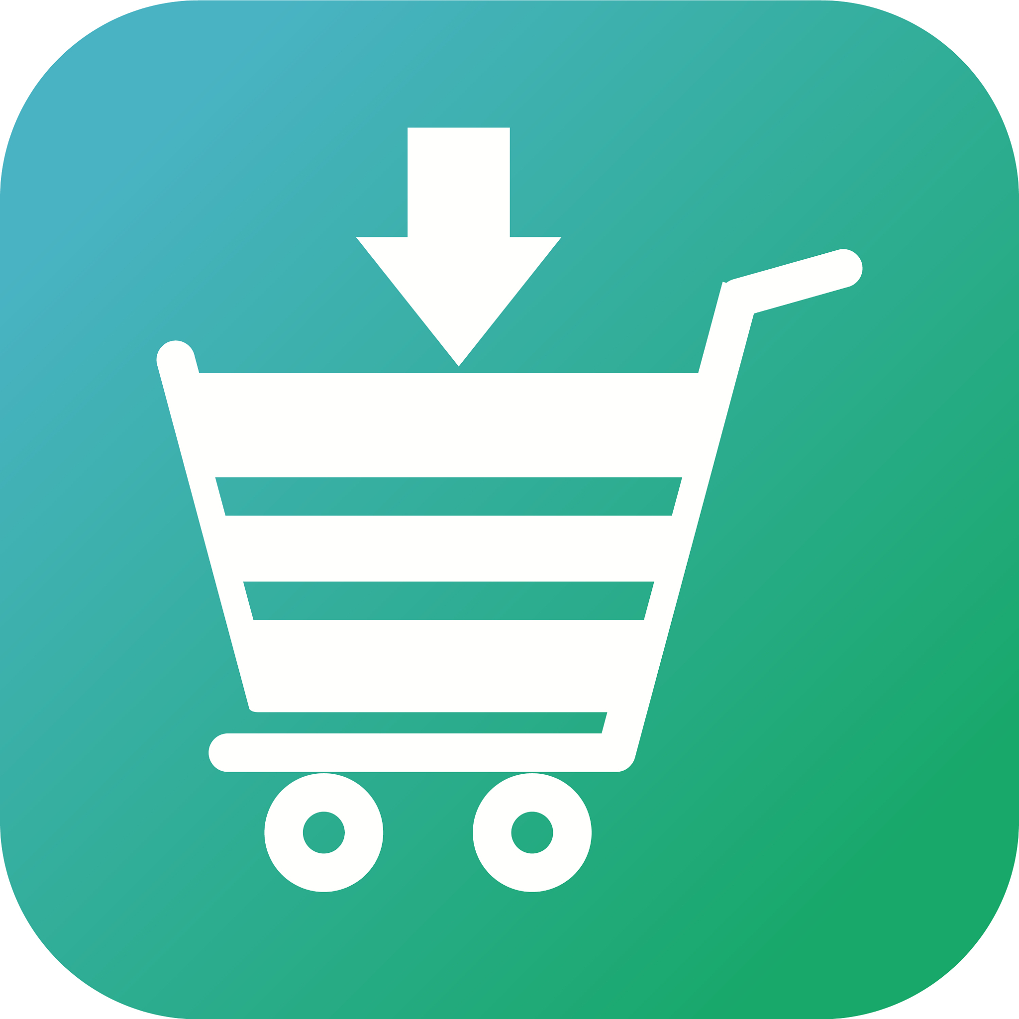 beautiful online shopping glyph icon
